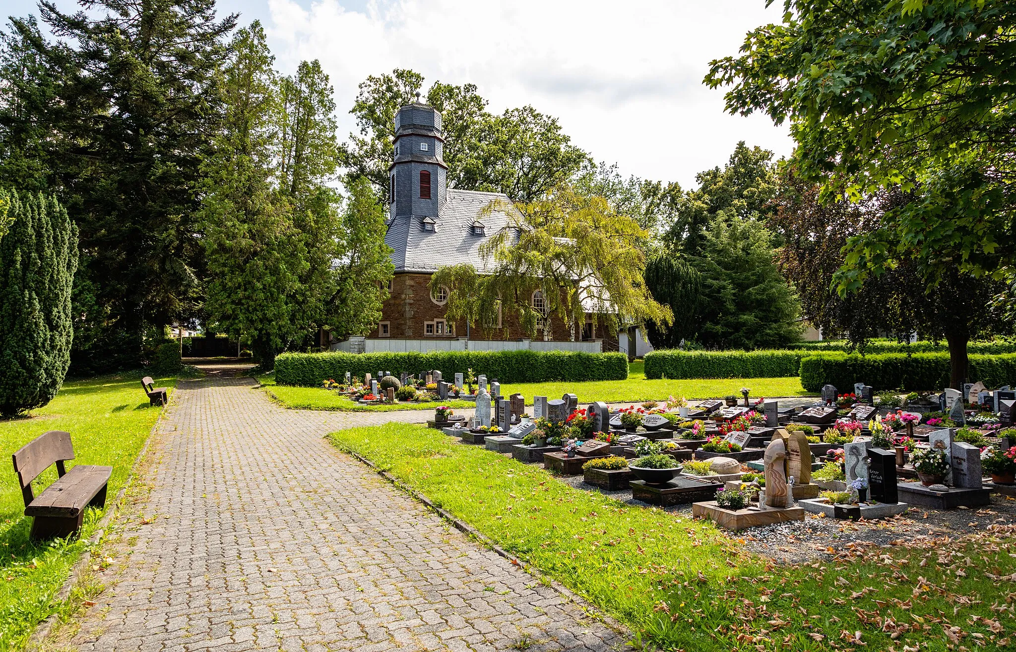 Photo showing: Albshausen, Gesamtanlage Kirche