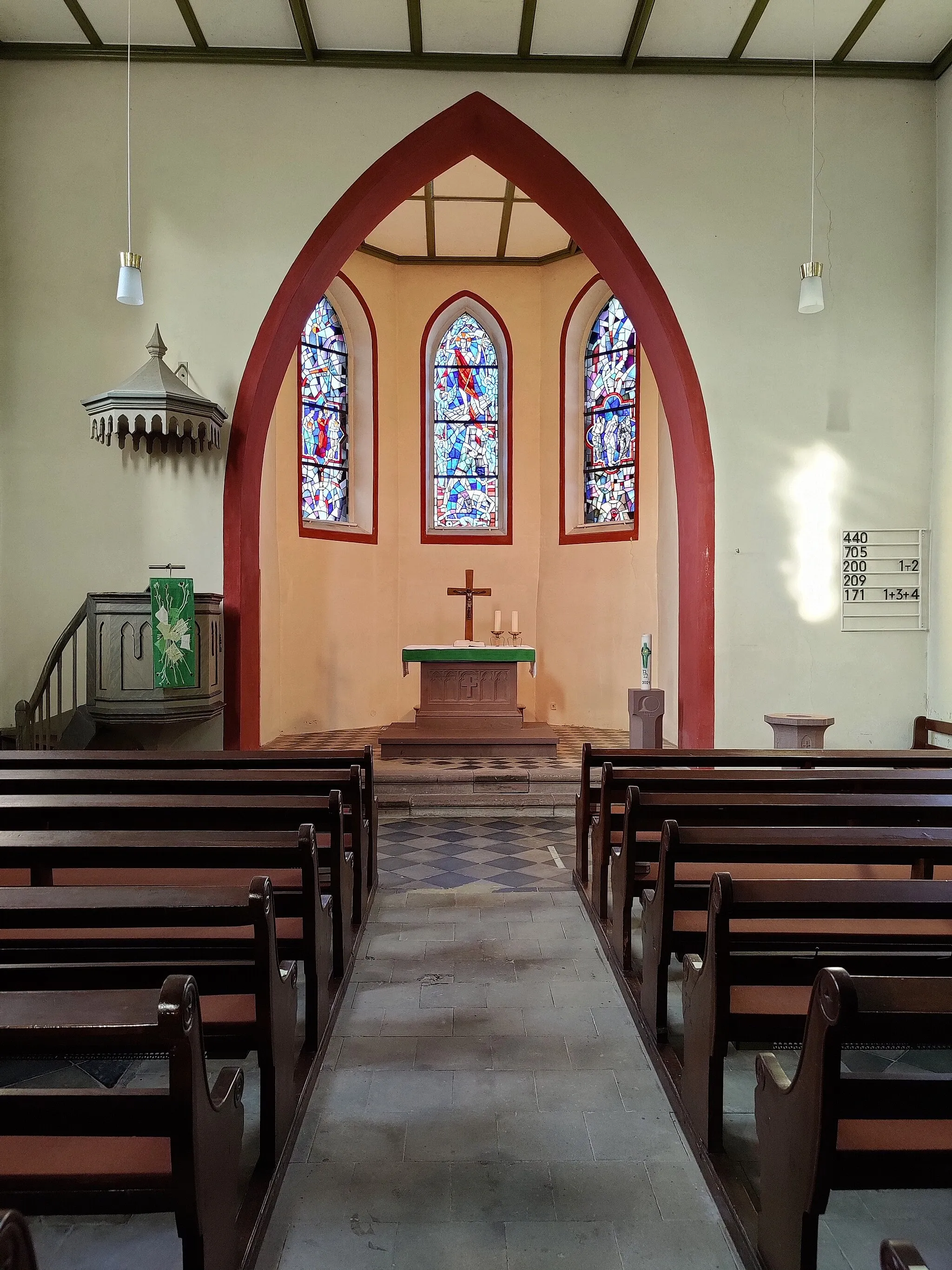 Photo showing: Evangelische Kirche Arnshain, Stadt Kirtorf, Vogelsbergkreis, Hessen, Deutschland