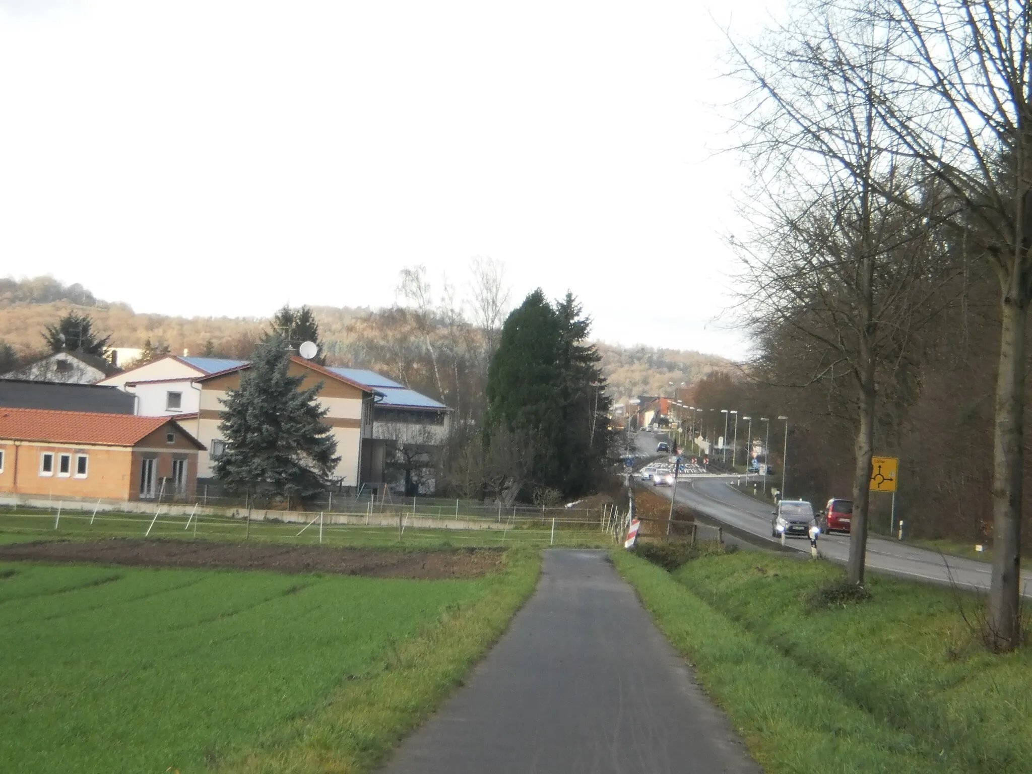 Photo showing: The bikeway between Lollar (here in the photo) and the city Gießen.