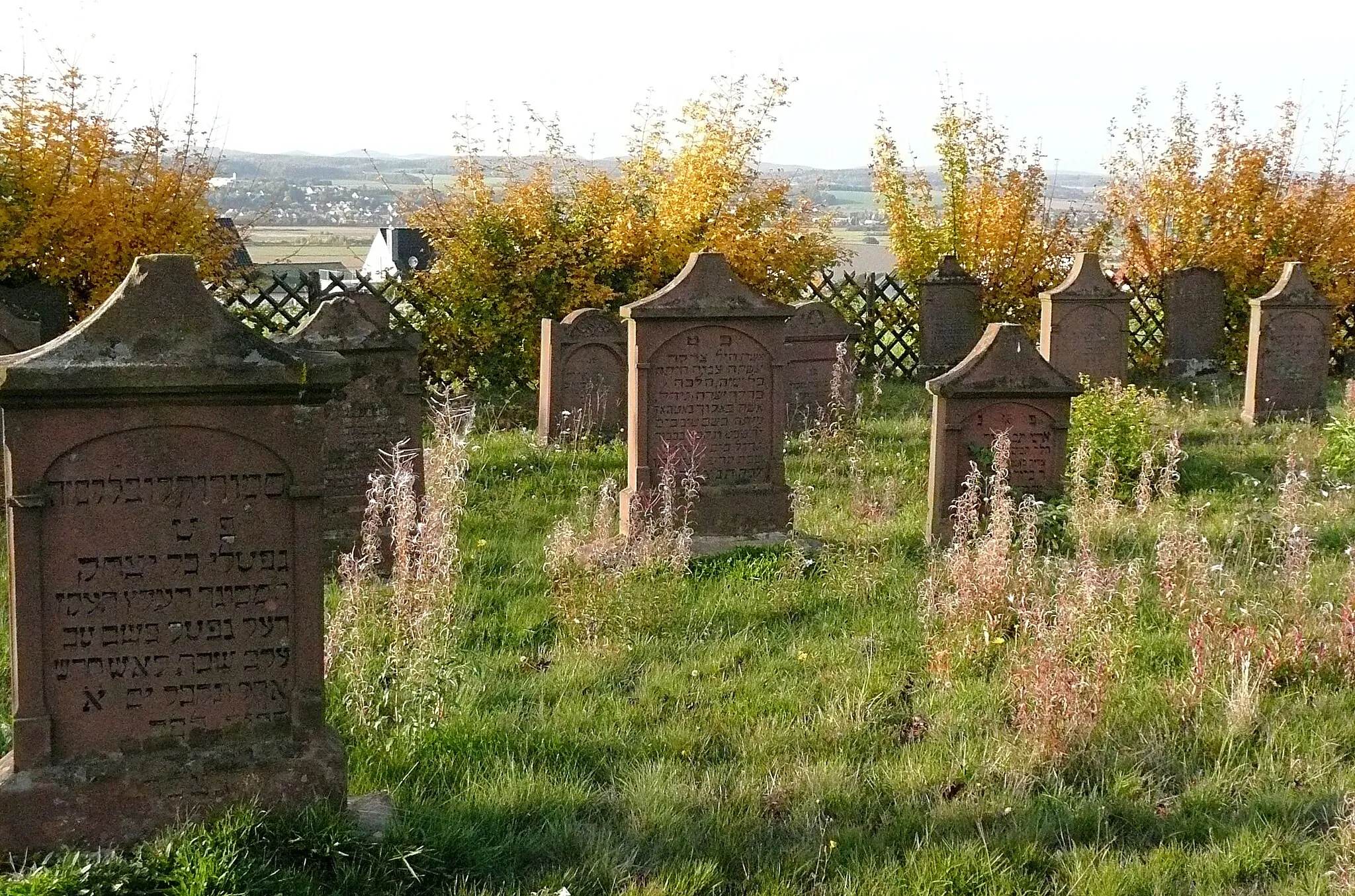Photo showing: Jewish cemetery in Roth near Marburg, Hesse, Germany