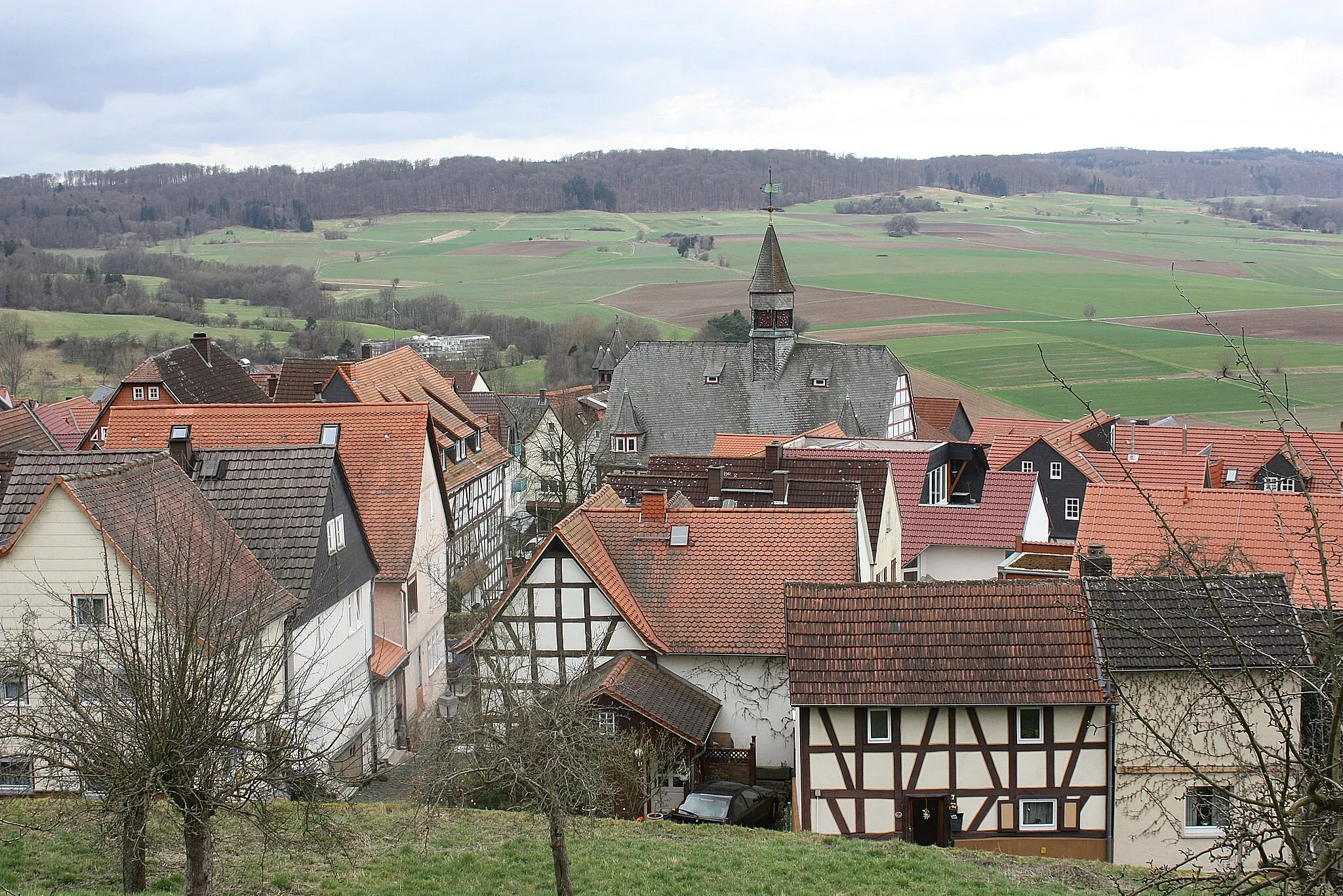 Photo showing: Homberg (Ohm), view from castle mountain