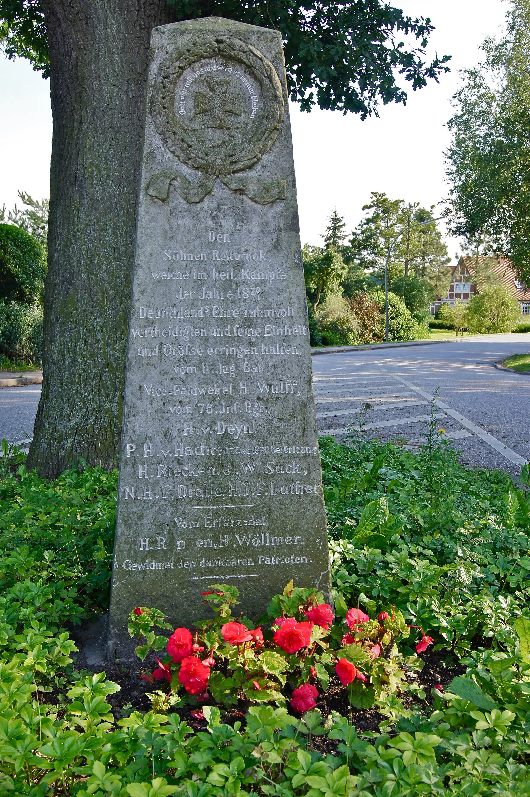 Photo showing: Hamburg (Reitbrook), Germany: Monument for the victims of the Franco-Prussian War