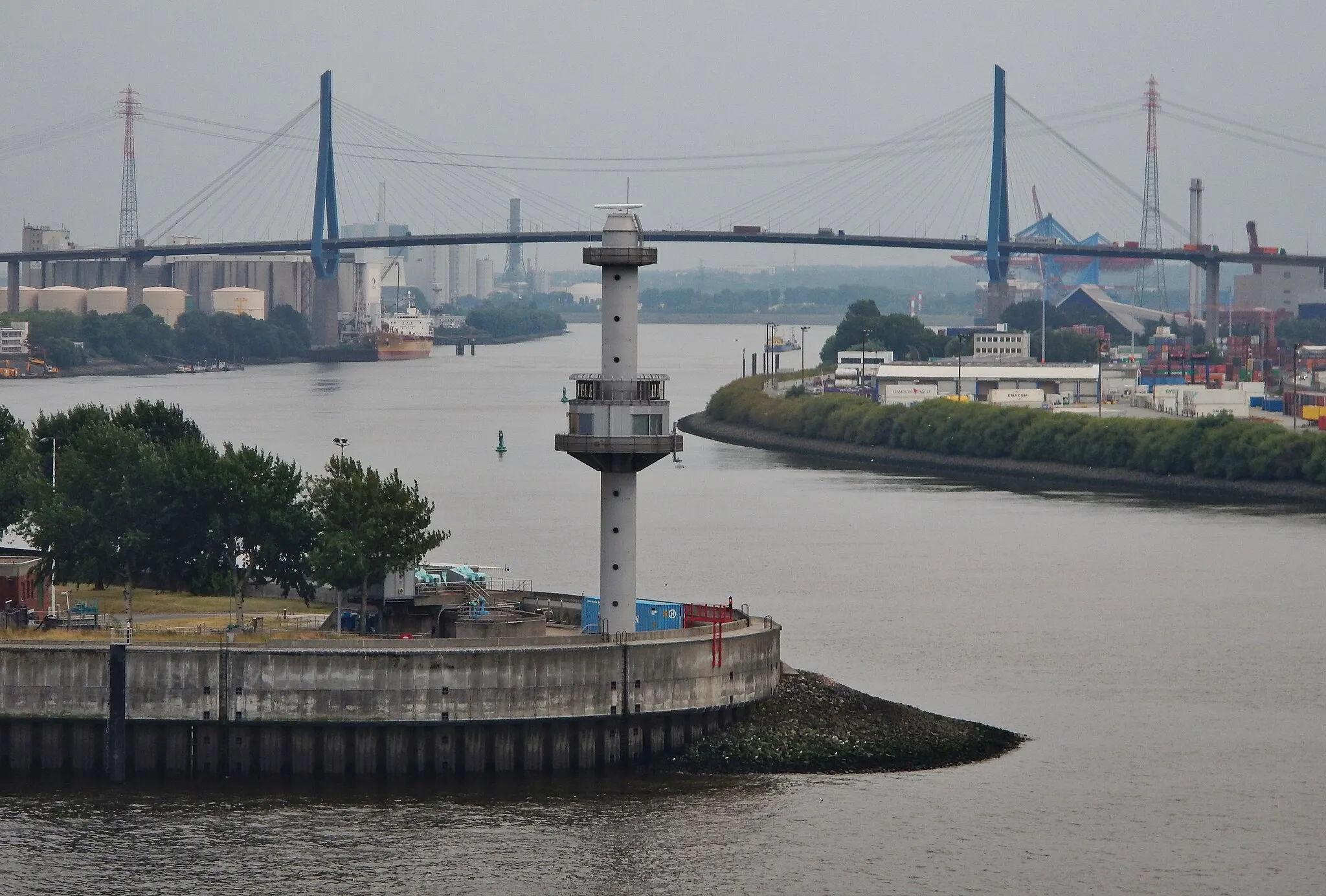 Photo showing: Köhlbrandbrücke im Hamburger Freihafen