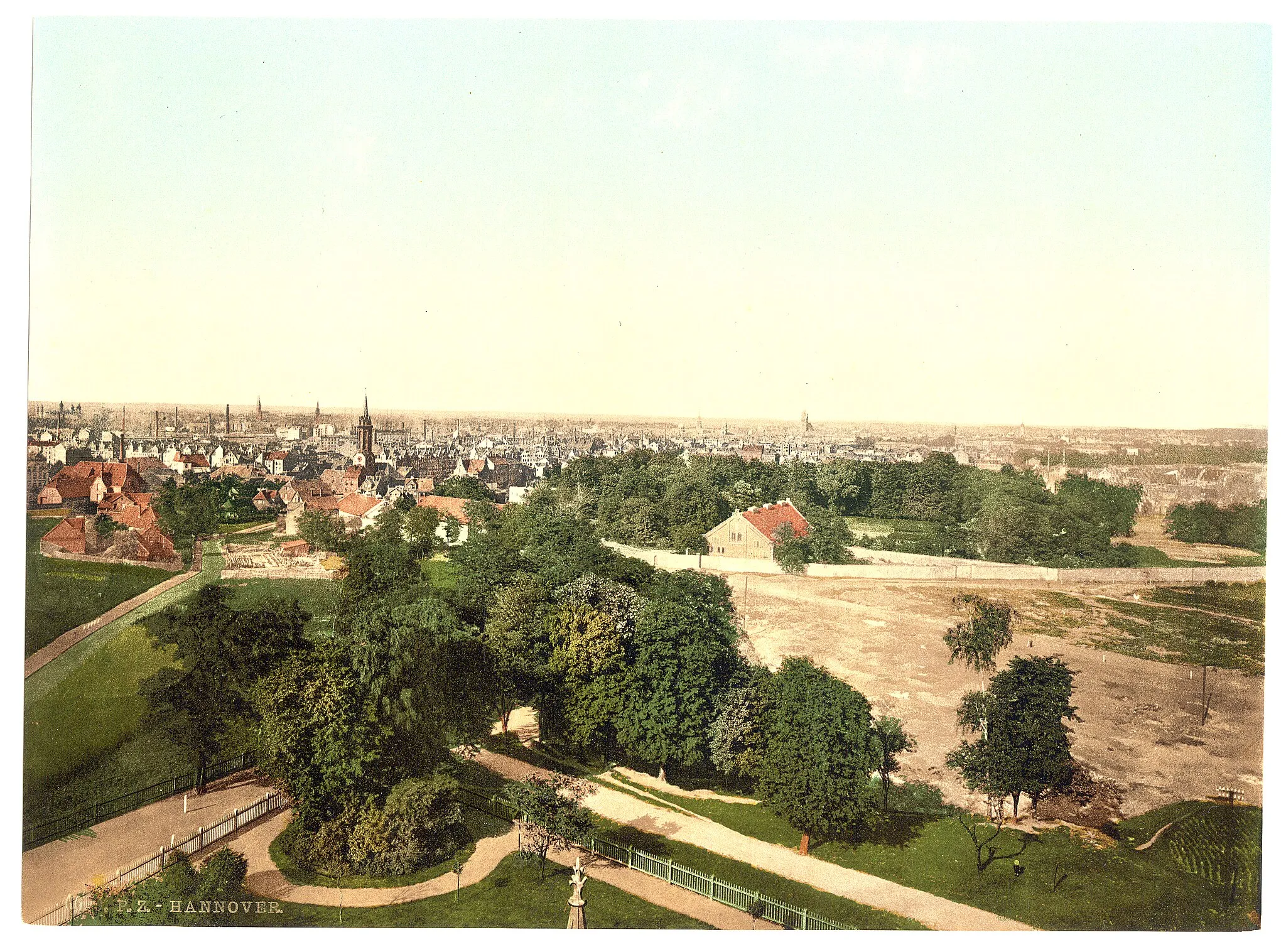 Photo showing: View from the hill Lindener Berg to Hanover