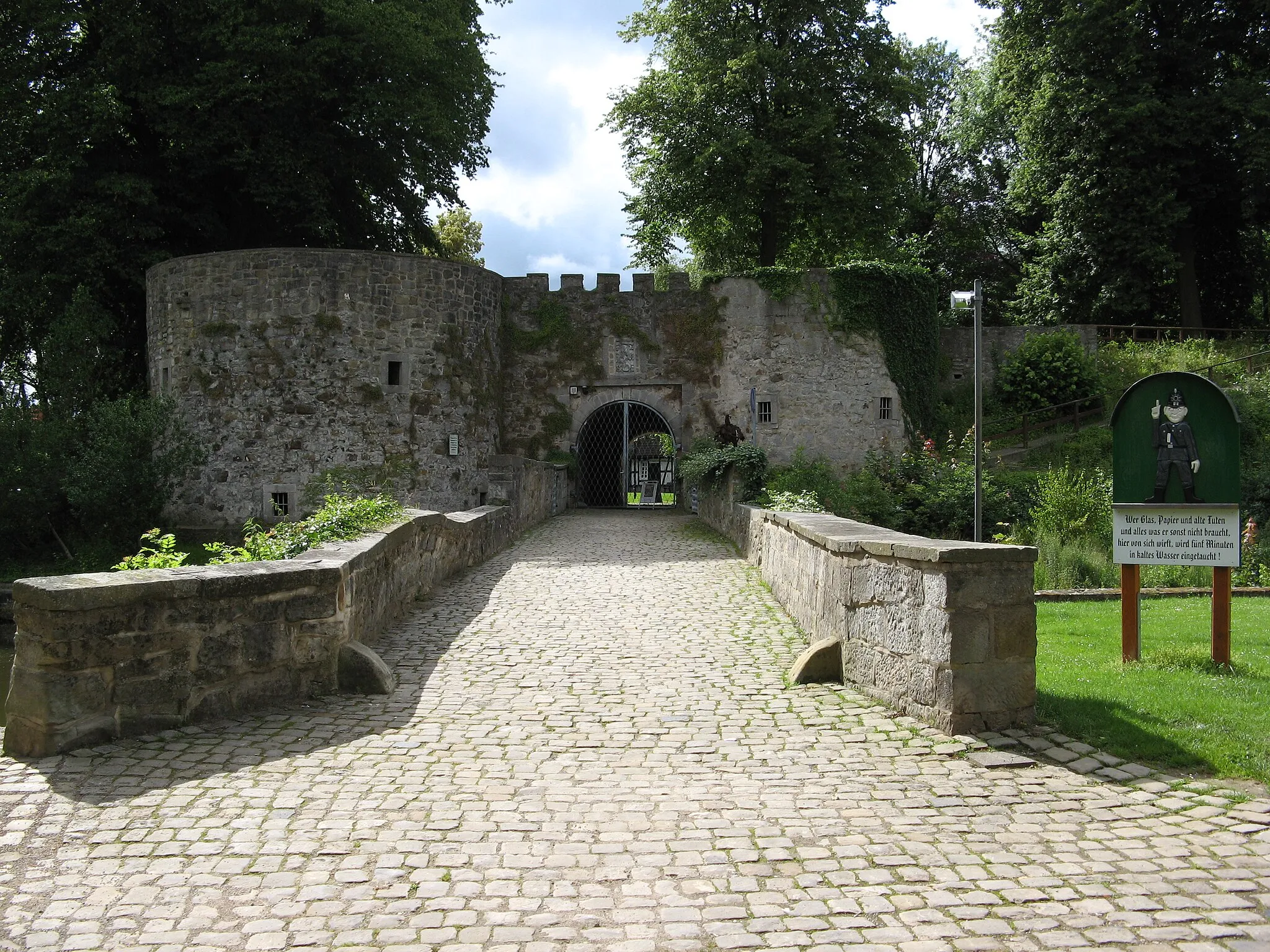 Photo showing: Blick auf die Burg Coppenbrügge im Juni 2007