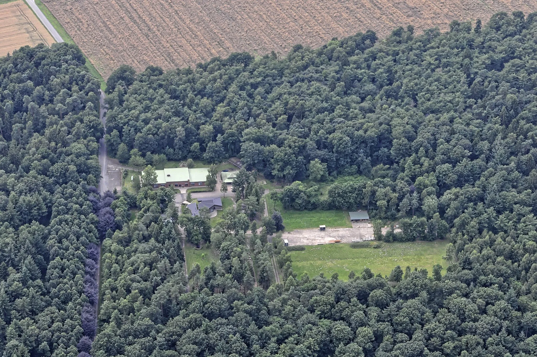 Photo showing: Bilder vom Flug Nordholz-Hammelburg 2015: Schwaförden, Jugendwaldheim Hahnhorst