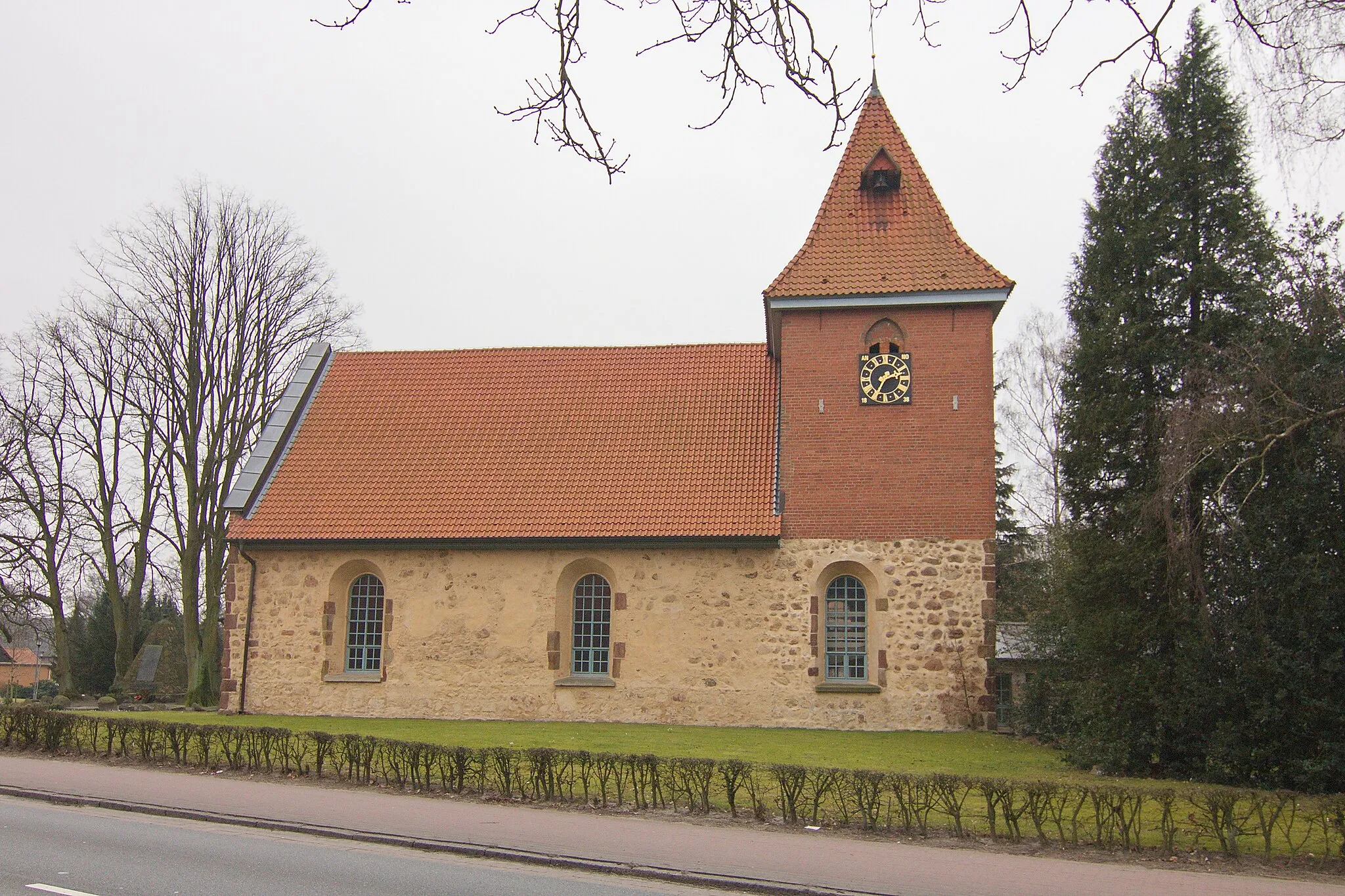 Photo showing: St.Nicolaikirche (erste Erwähnung des Turms 1699) in Borstel im Landkreis Diepholz, Niedersachsen, Deutschland.