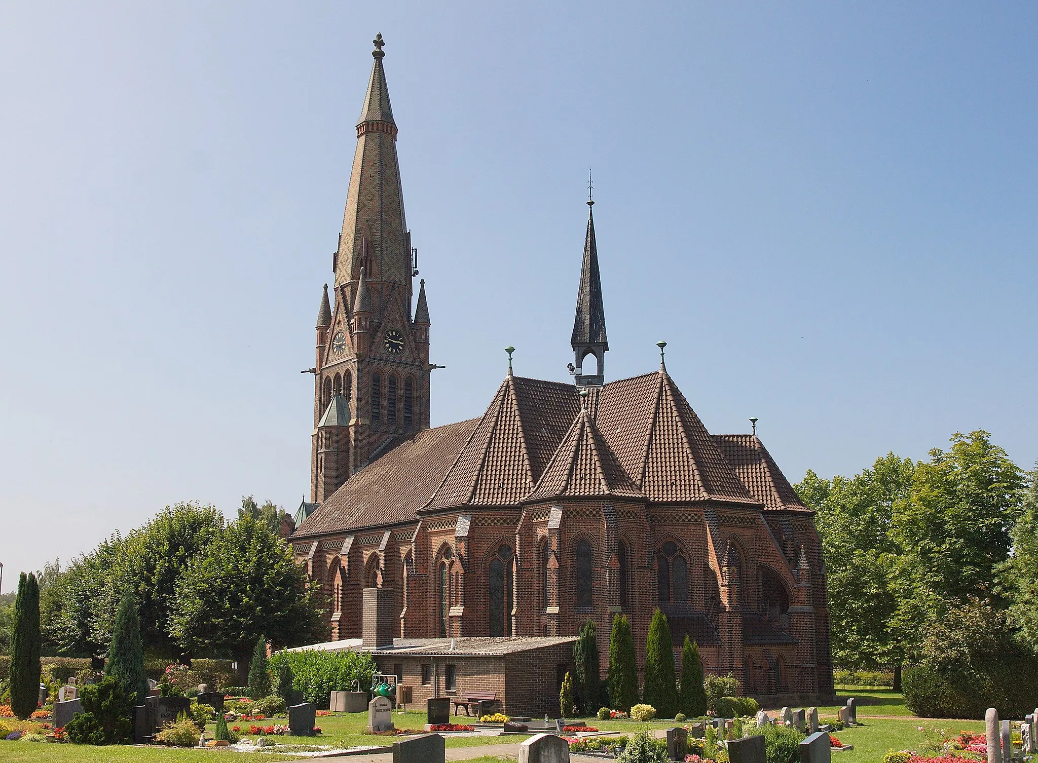Photo showing: St. Nicolai Kirche in Altenhagen-Hagenburg (1868-1871 durch Carl Wilhelm Hase), Niedersachsen, Deutschland