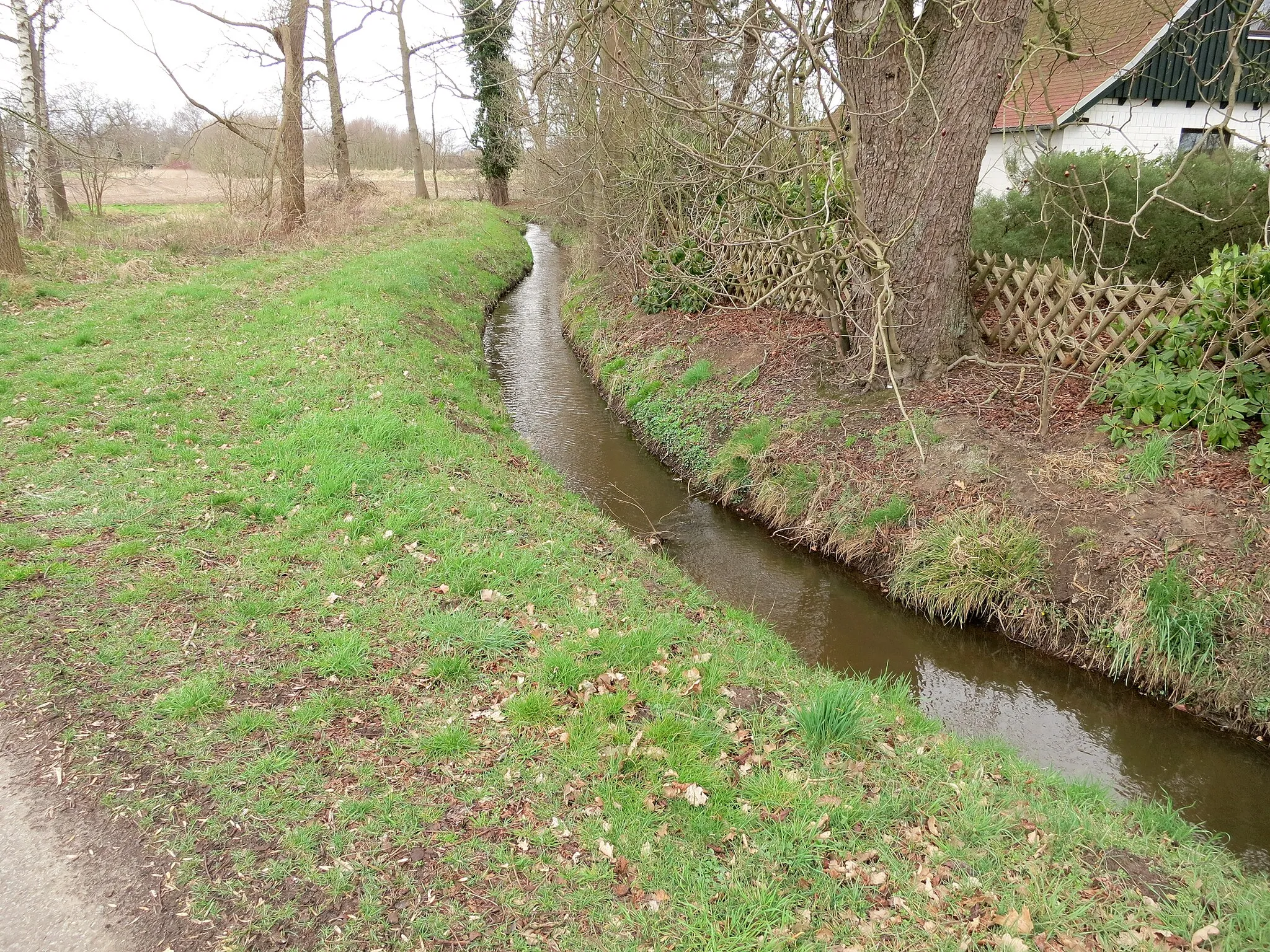 Photo showing: Oberlauf der Sudweyher Beeke am Holtwischdamm