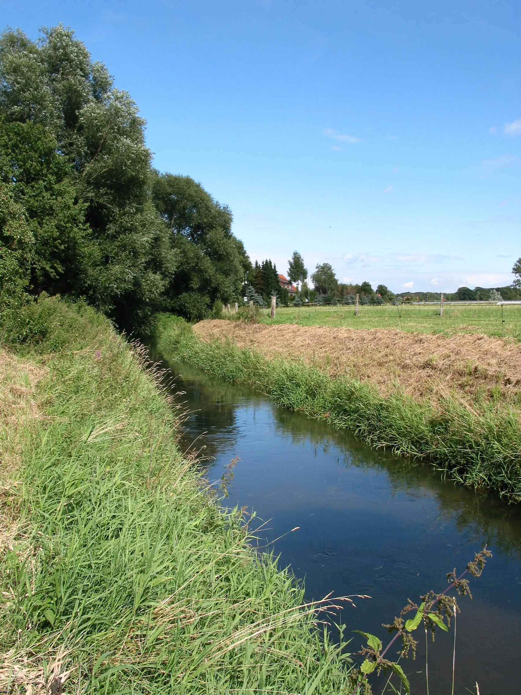 Photo showing: The brook Gehle at Petershagen-Bierde, NRW, Germany