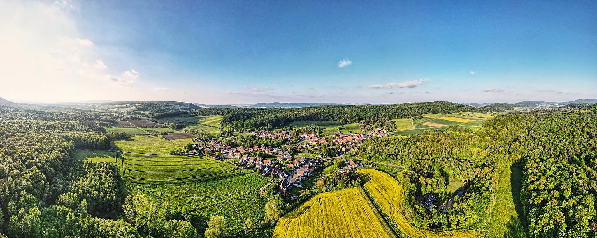 Photo showing: Luftbild - Panorama von Hohenbüchen