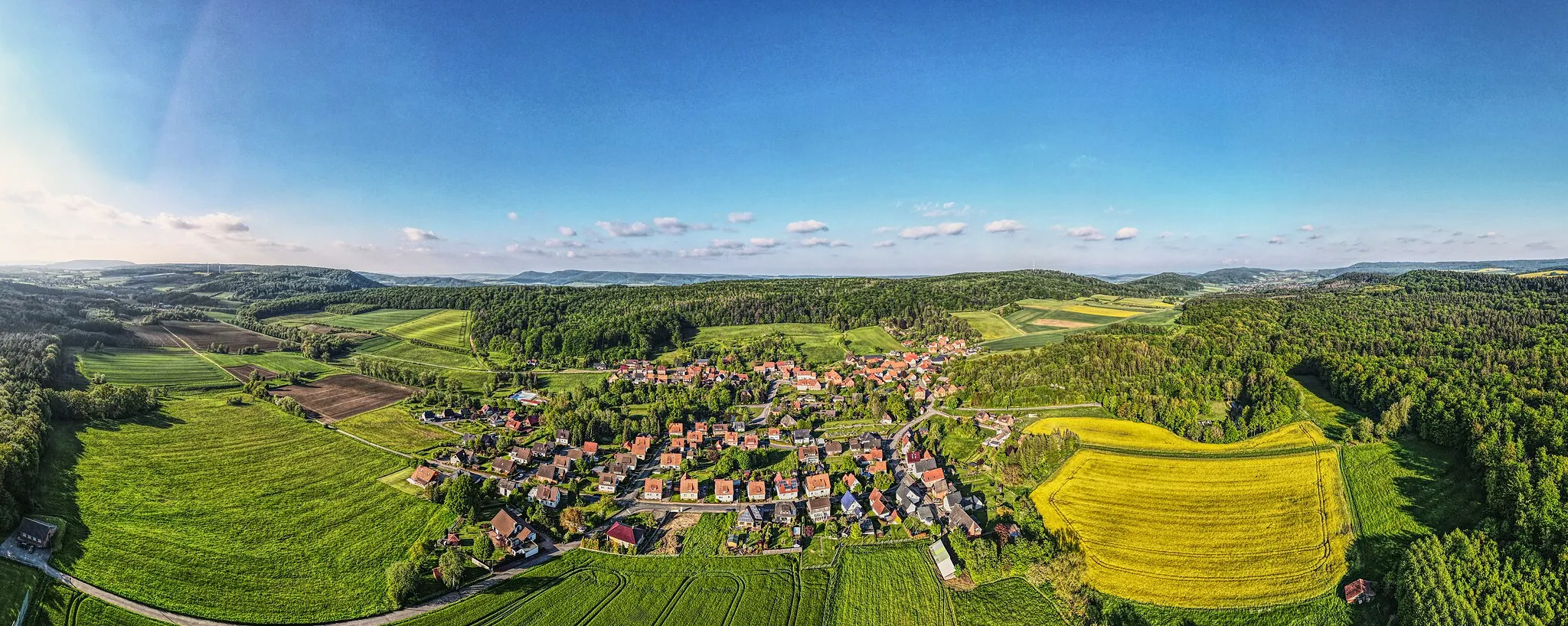 Photo showing: Luftbild - Panorama von Hohenbüchen