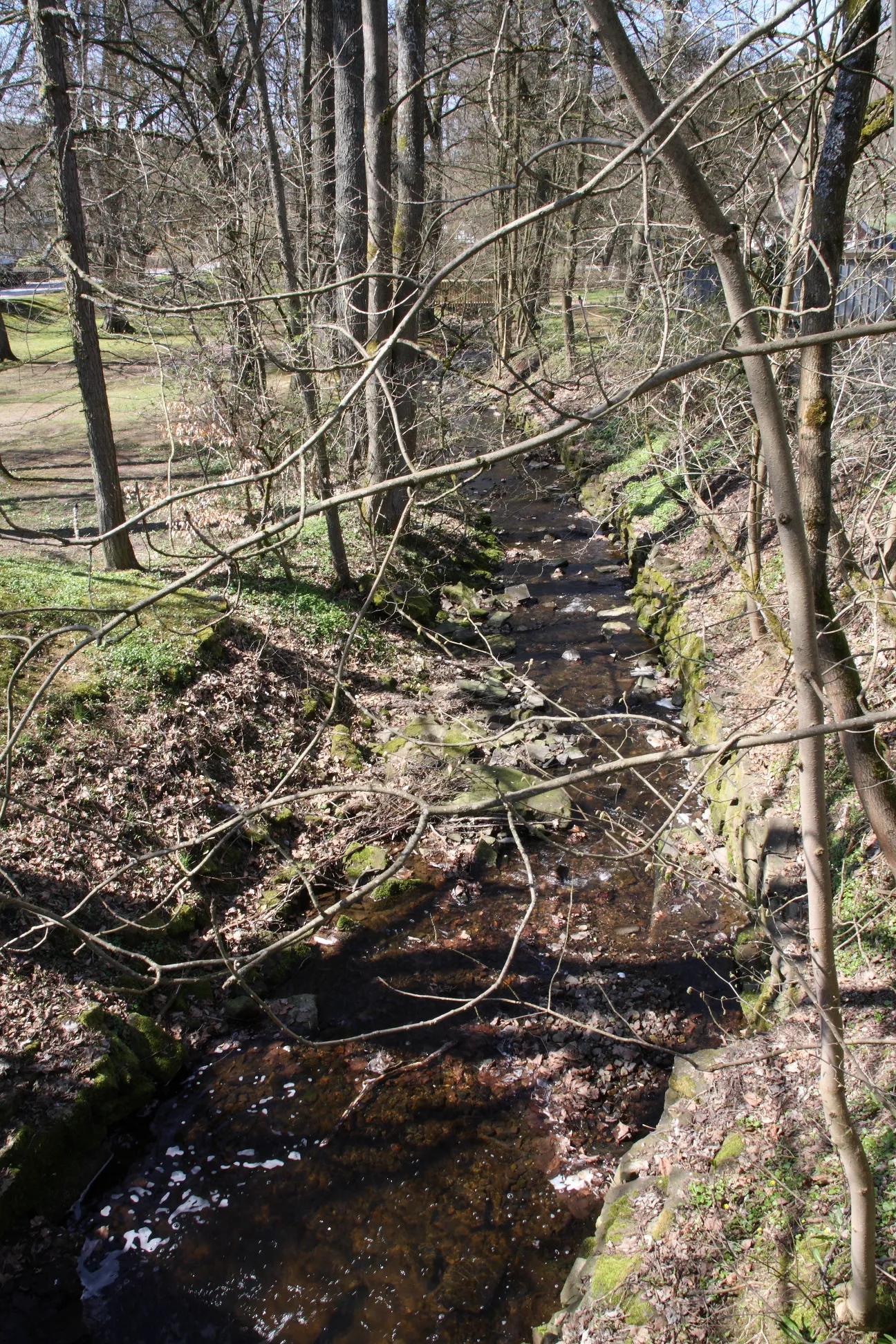 Photo showing: River "Holzminde" in village "Neuhaus im Solling"