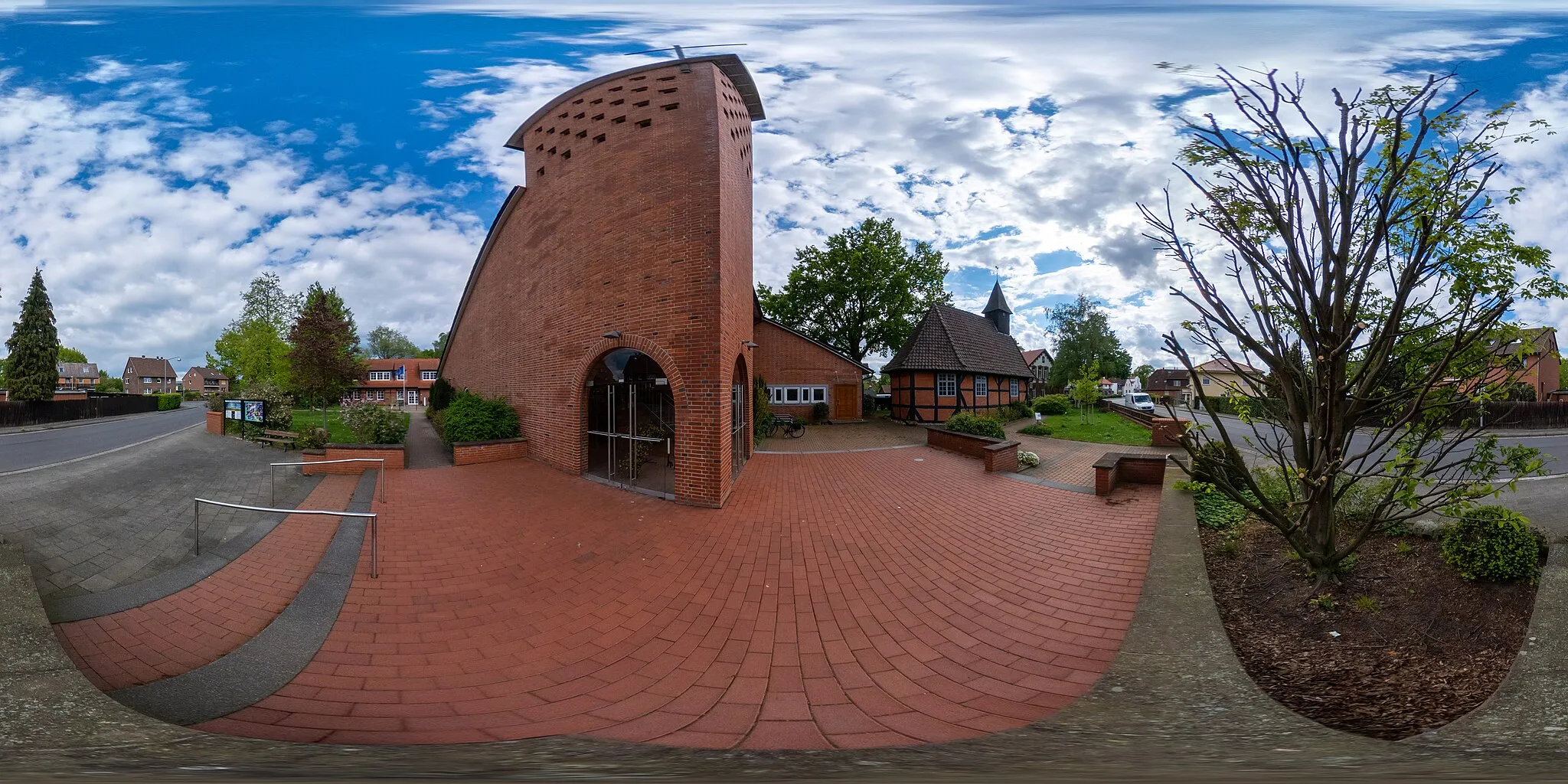 Photo showing: Kugelpanorama der Kirche Zum Guten Hirten in Godshorn