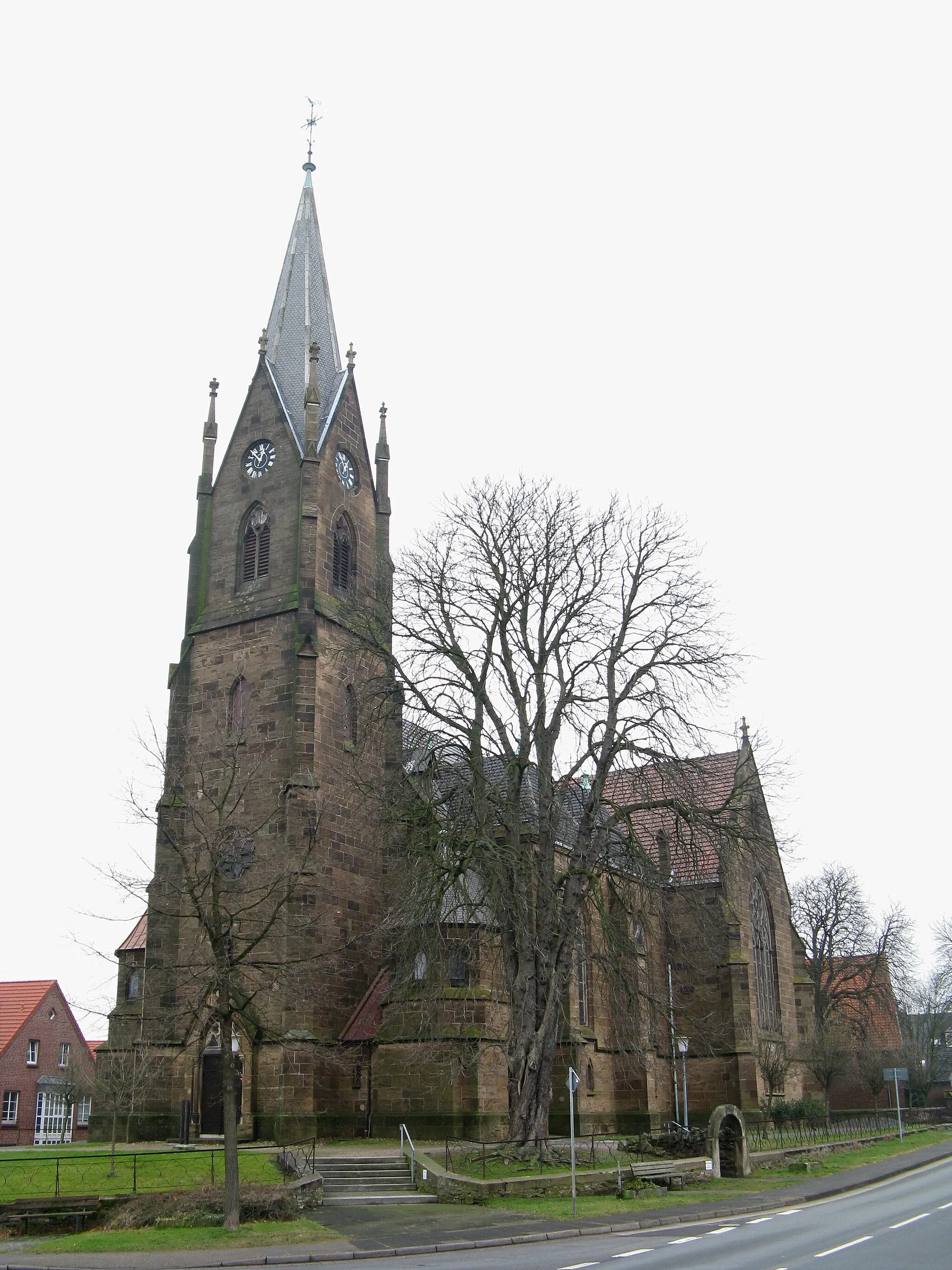 Photo showing: Lutheran church in Lerbeck-Porta Westfalica, Germany