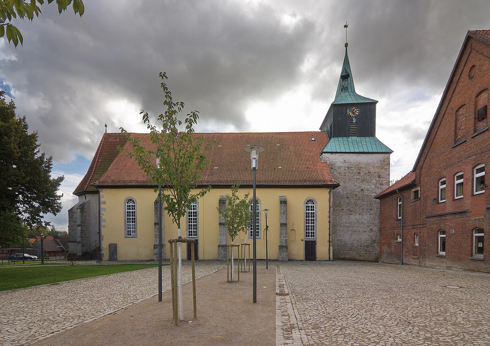 Photo showing: Kirche St.Alexandri am Marktplatz 2 in Eldagsen (Springe), Niedersachsen, Deutschland