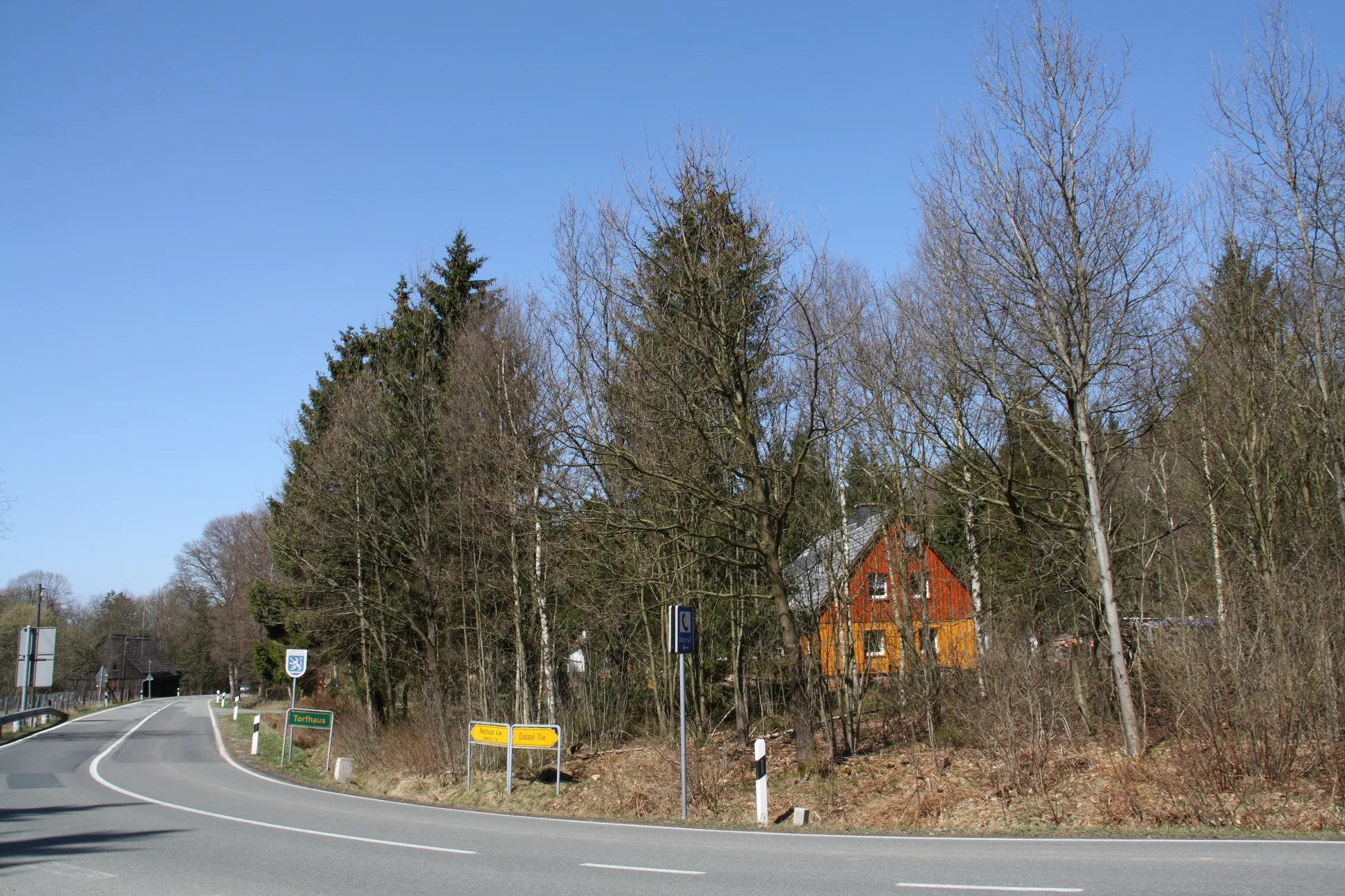 Photo showing: small village Torfhaus (district of village "Silberborn") in the forrest "Solling"