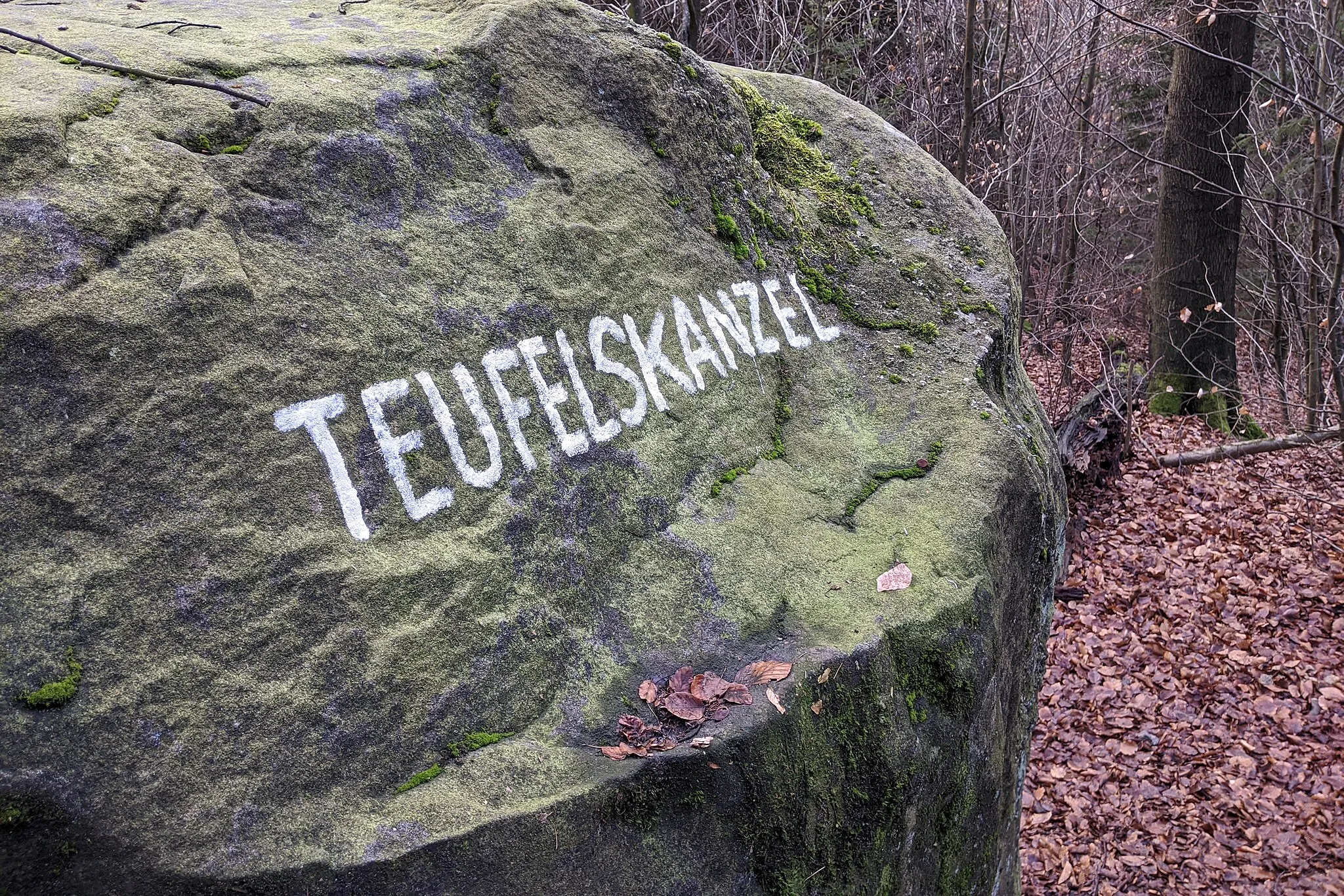 Photo showing: Die Teufelskanzel im Deister