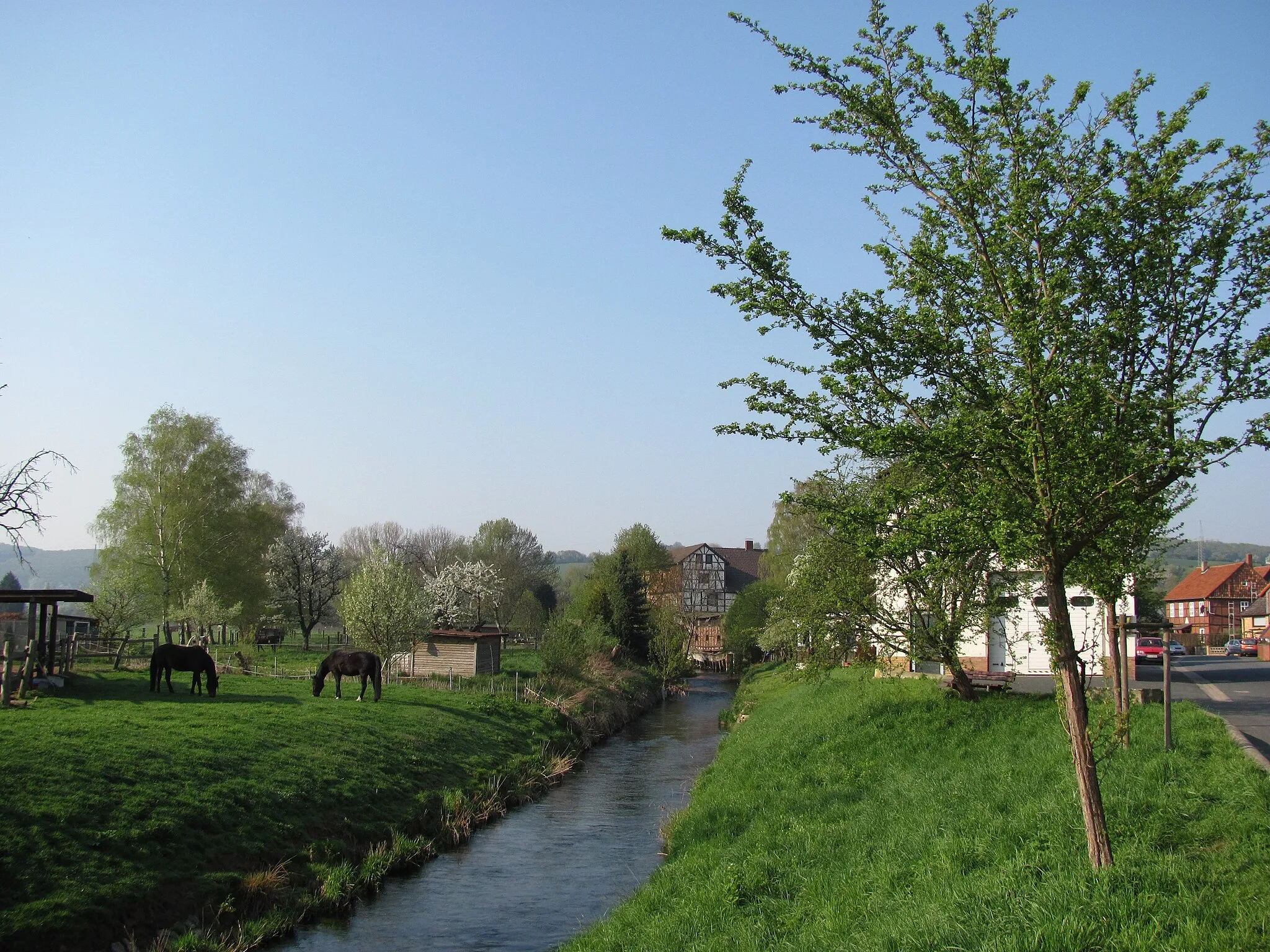 Photo showing: River Lamme in Bad Salzdetfurth-Klein Düngen, Lower Saxony, Germany