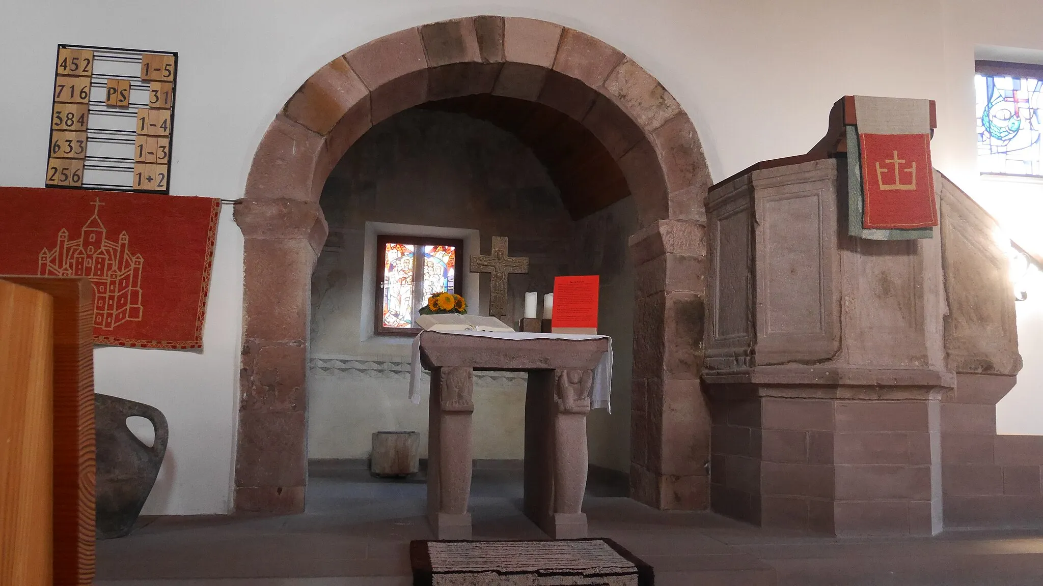 Photo showing: Churches in Neubulach Oberhaugstett Chorbogen Altar