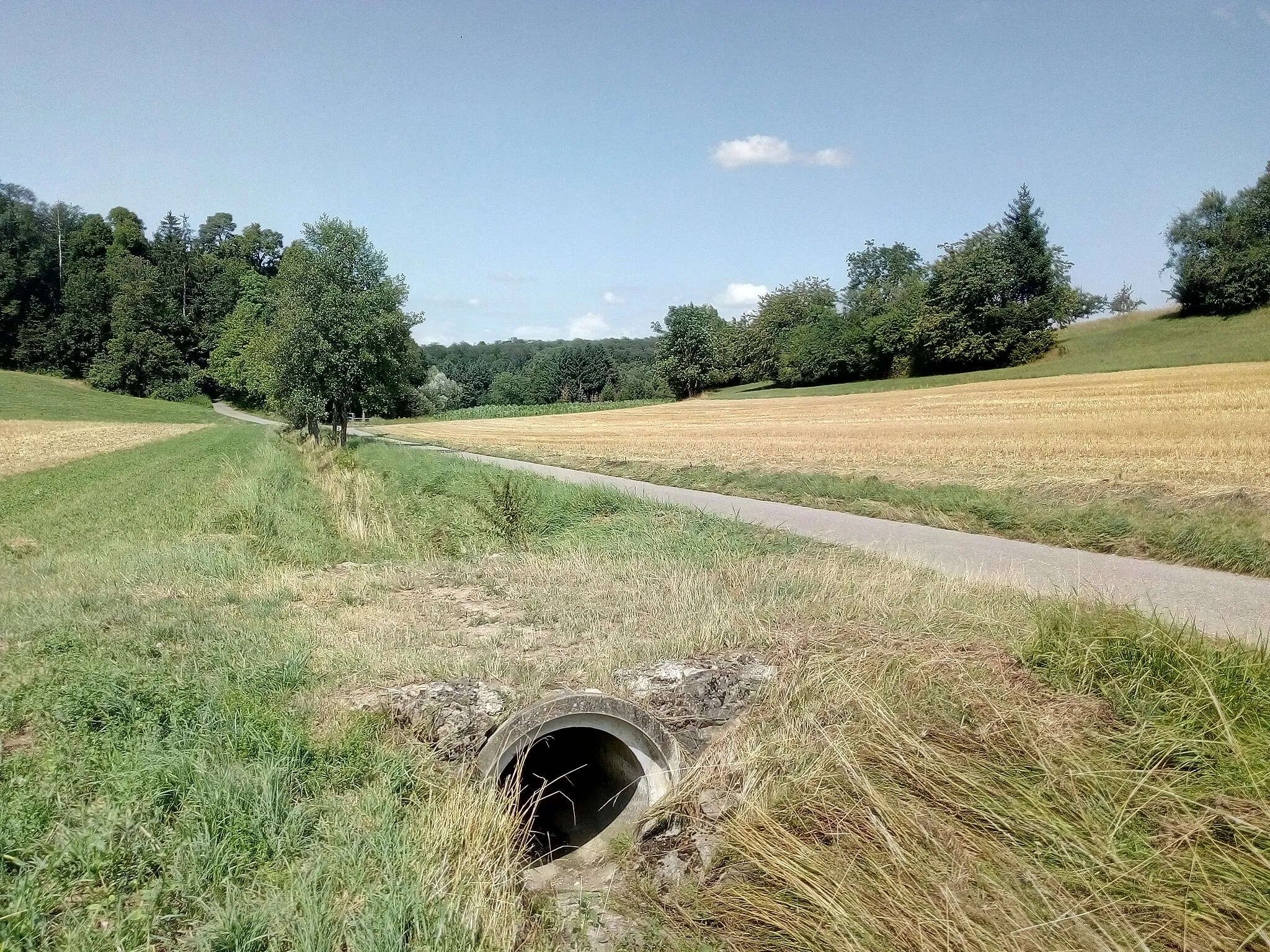 Photo showing: Binzenlöchlesgraben in der Feldflur von Bauschlott