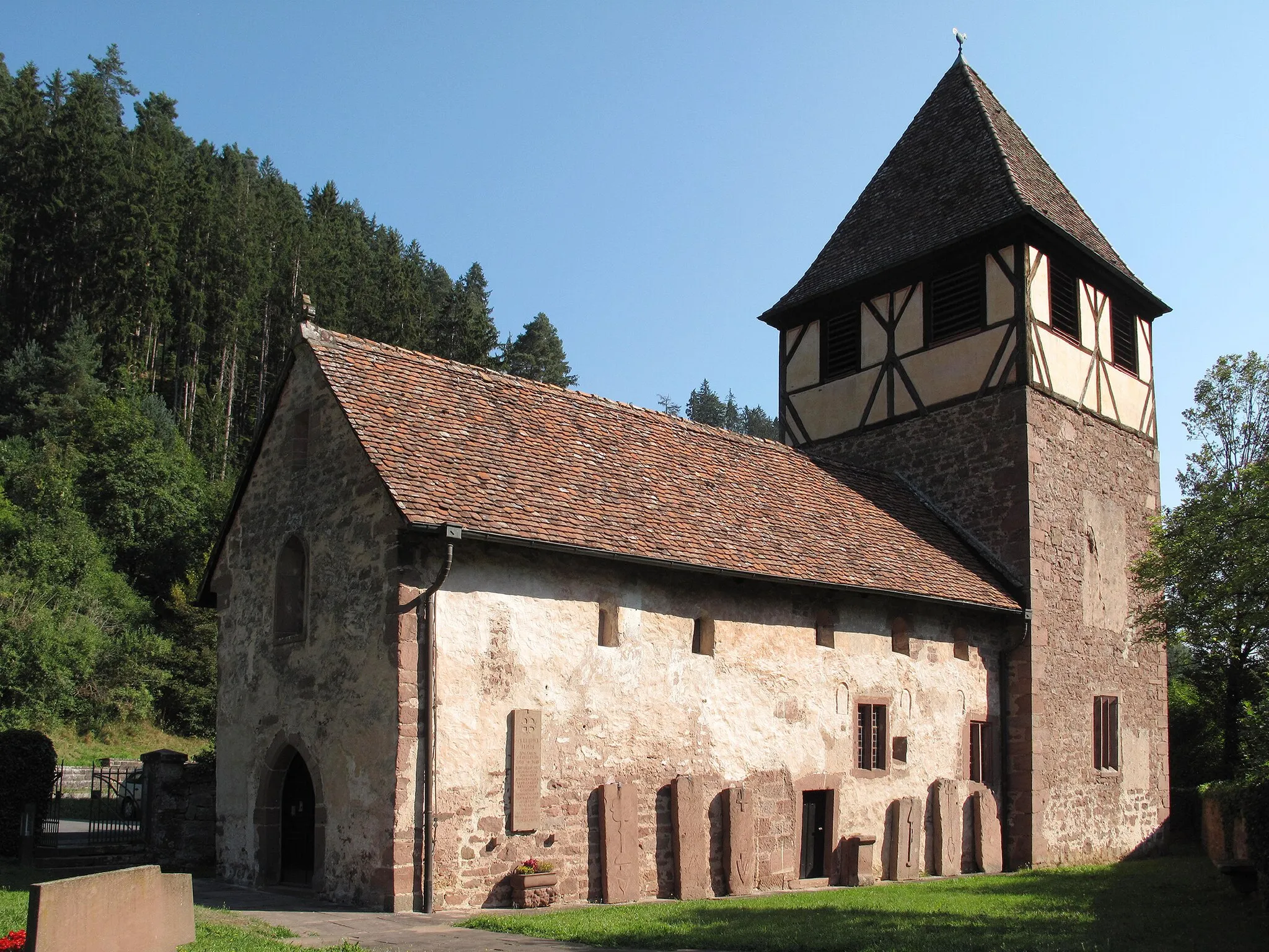 Photo showing: St. Candiduskirche Kentheim, Baden-Württemberg, Bad Teinach-Zavelstein – Ansicht von Südwesten
