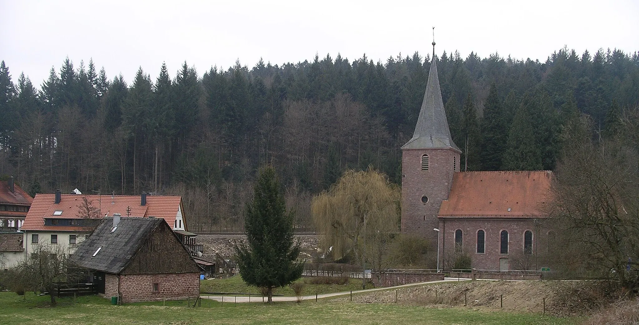 Photo showing: Church building in Marxzell, Germany.
