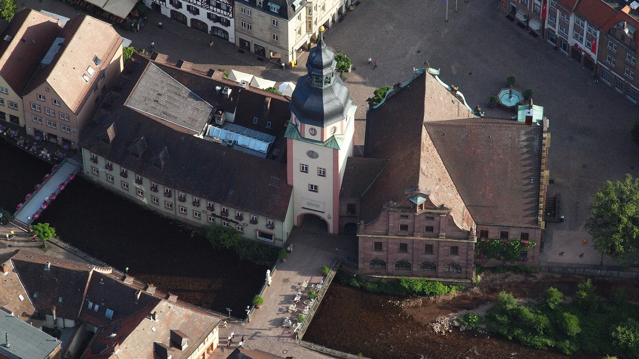 Photo showing: Rathaus in Ettlingen: Luftaufnahme