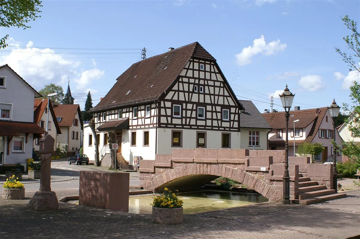 Photo showing: Mutschelbach Wilhelmsbrücke und Bildstöckle