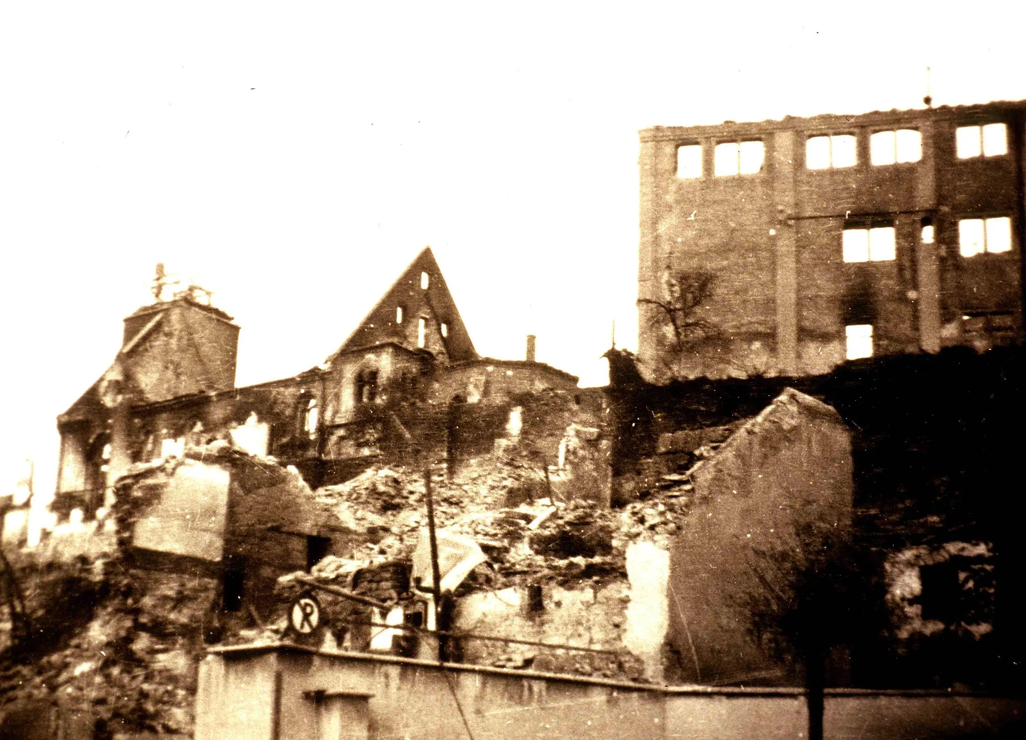 Photo showing: Zentrum von Böblingen nach dem Bombenangriff vom 7./8. Oktober 1943