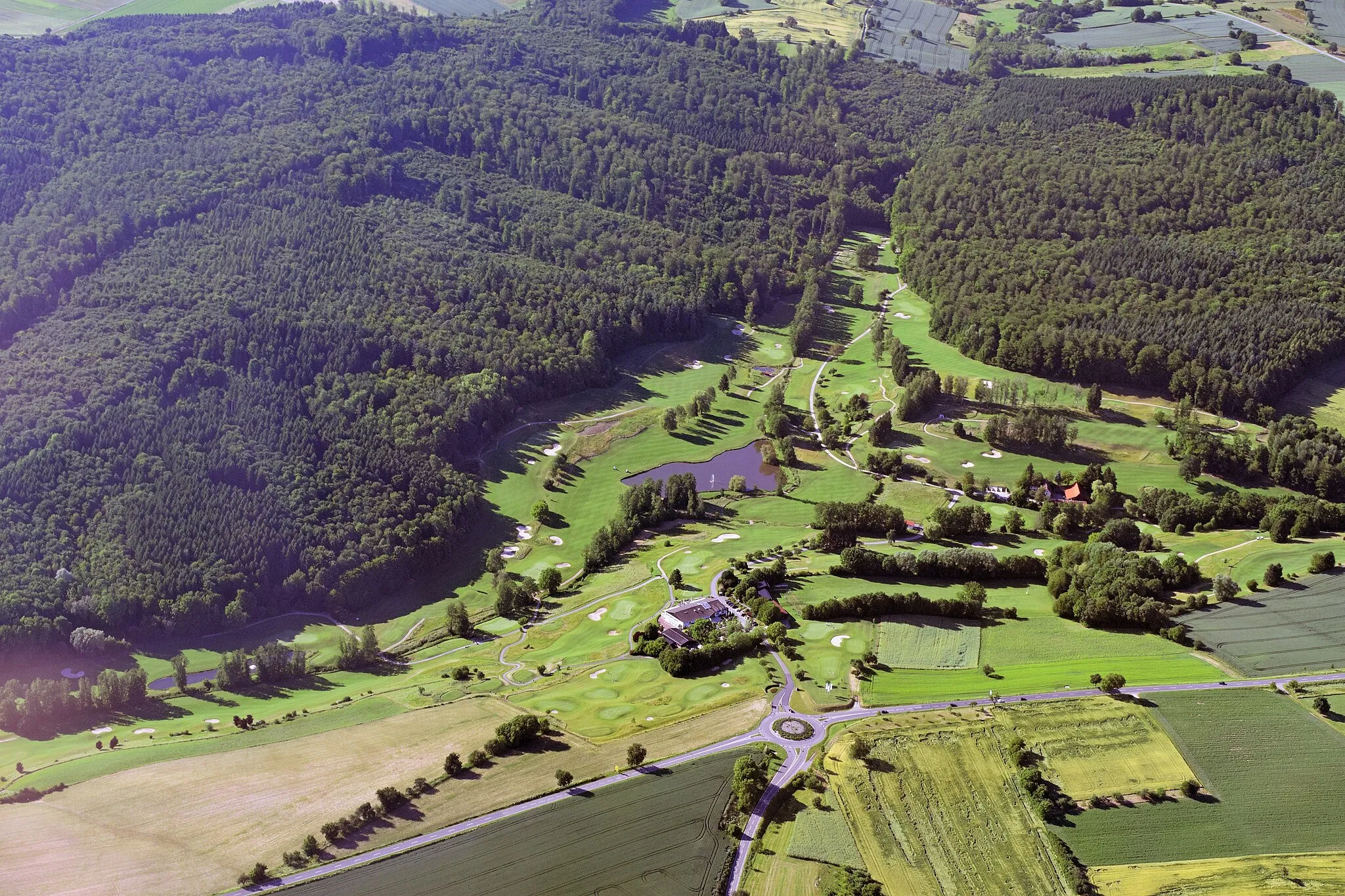 Photo showing: Aerial view of the golf course of the Heidelberg-Lobenfeld Golf Club
