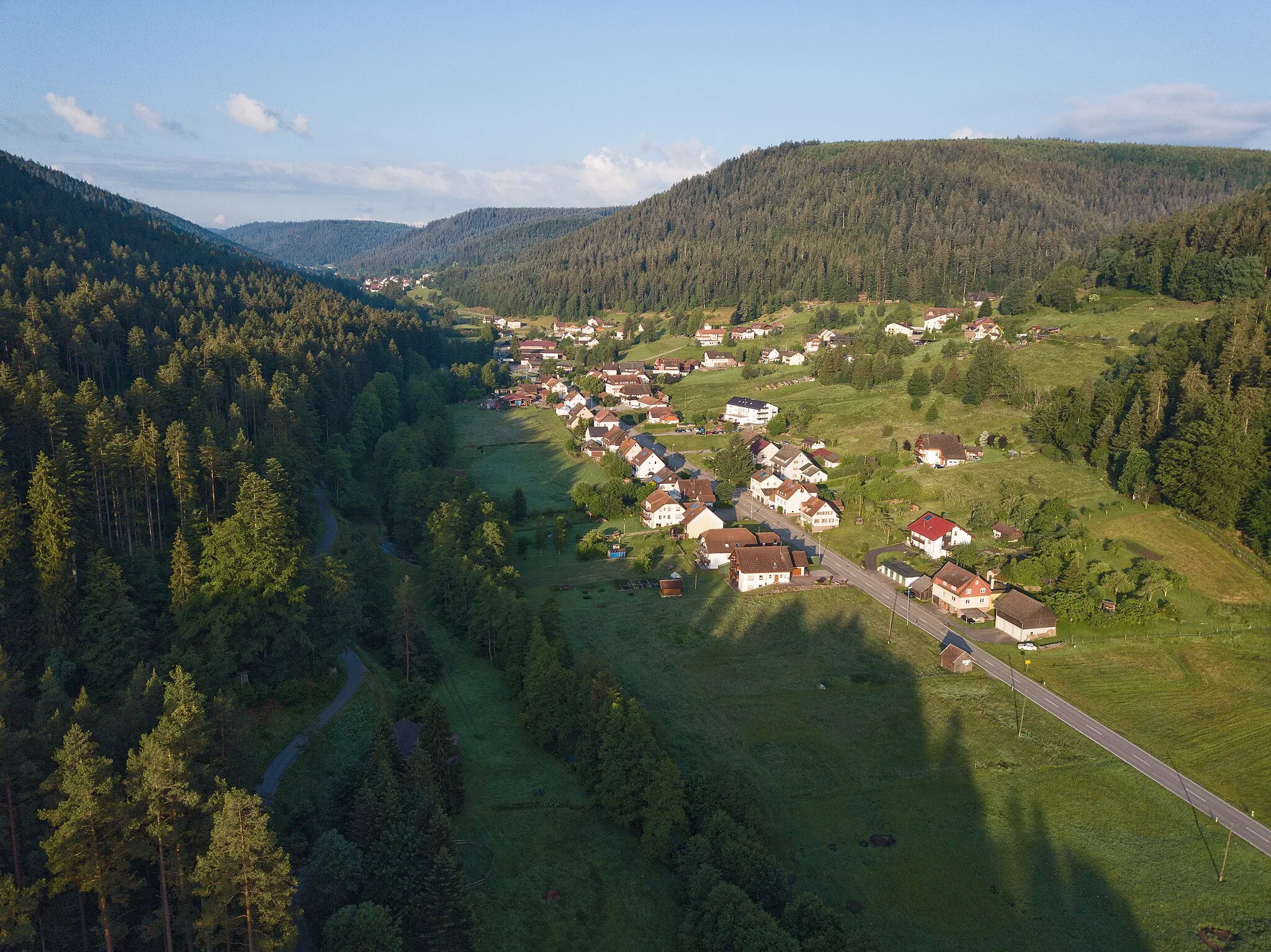Photo showing: Blick über den zu Bad Wildbad gehörenden Teil von Nonnenmiß (Luftaufnahme)