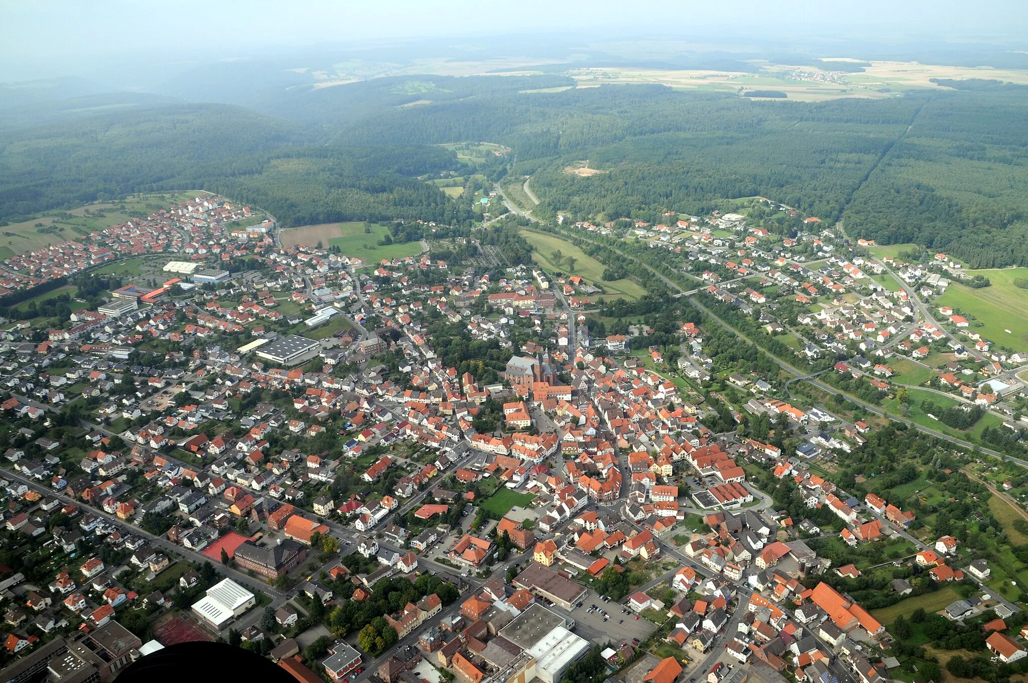 Photo showing: Walldürn, Baden-Württemberg, Germany, aerial photograph