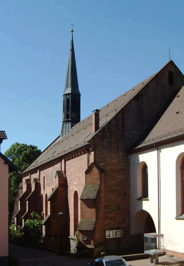 Photo showing: Church in Schönau (Odenwald)
