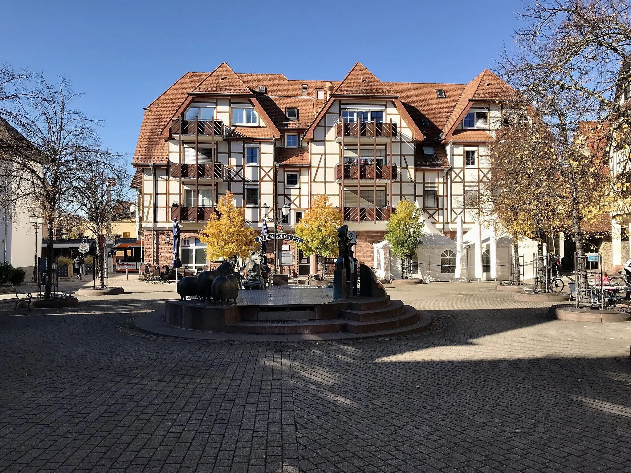 Photo showing: Der Georgi-Marktplatz in Leimen (Baden).