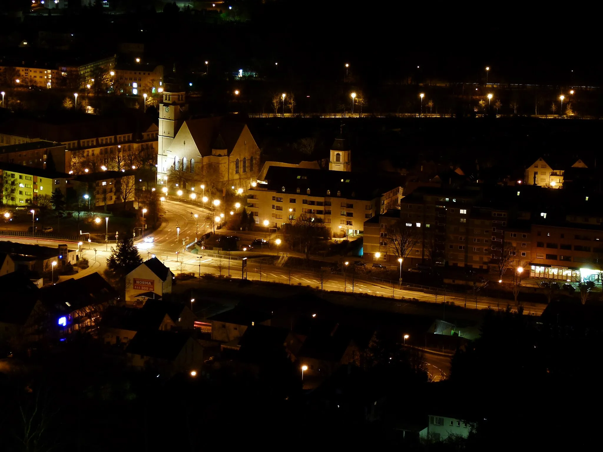 Photo showing: Church At Night