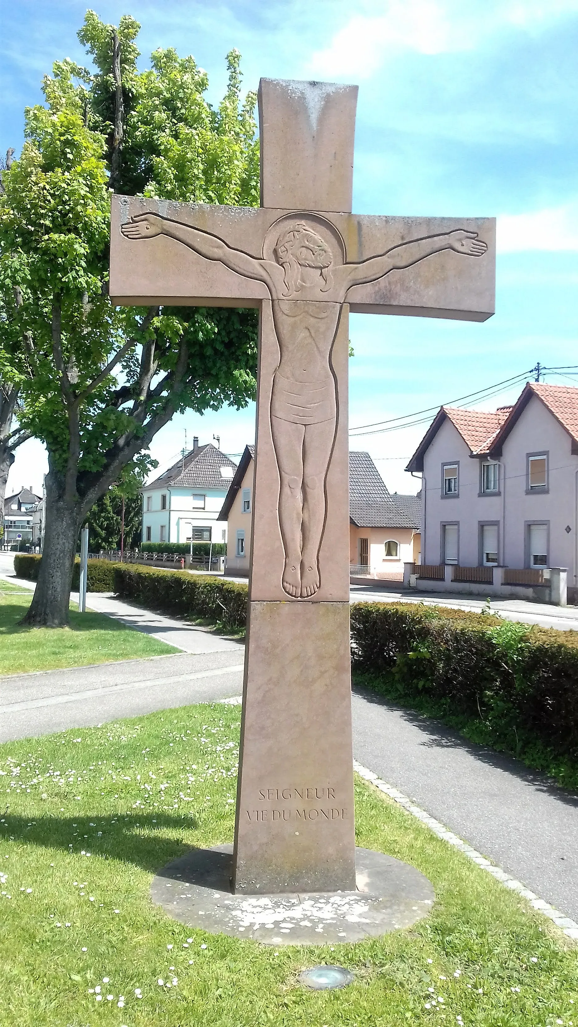 Photo showing: Crucifix route nationale à Gambsheim‎