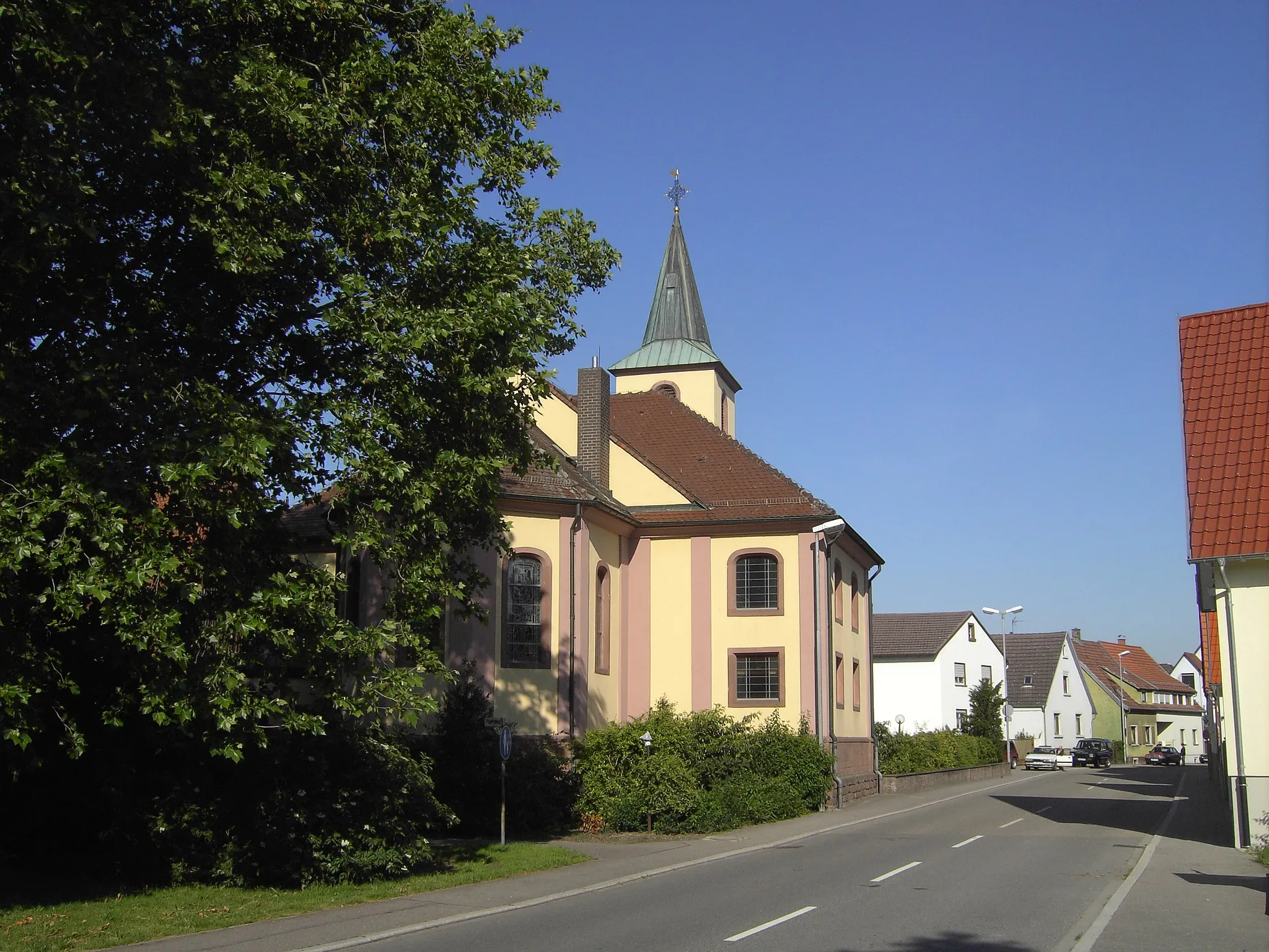 Photo showing: Stutensee-Spöck Evangelische Kirche Protestant Church