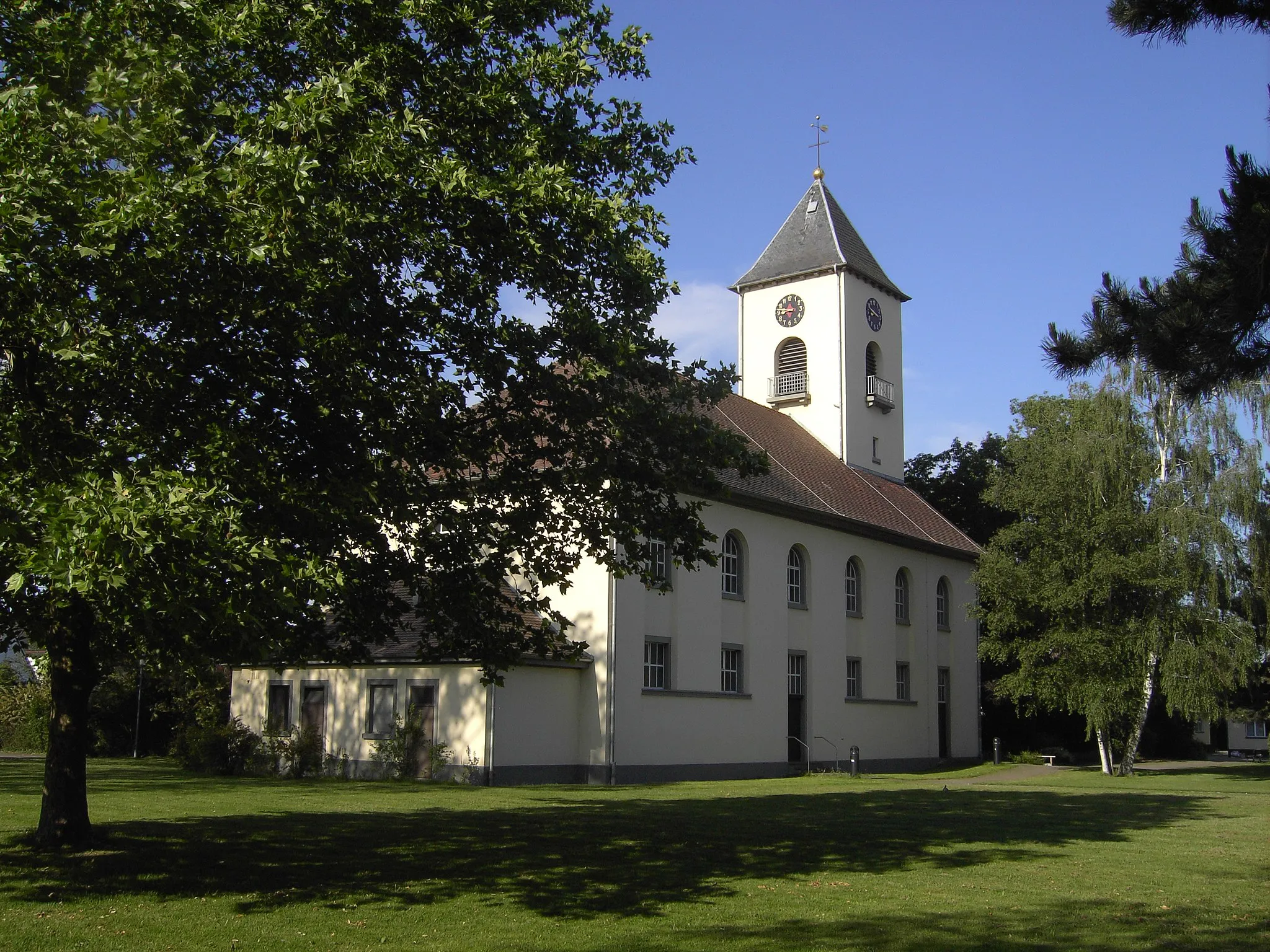 Photo showing: Stutensee-Friedrichstal Evangelische Kirche/Protestant church