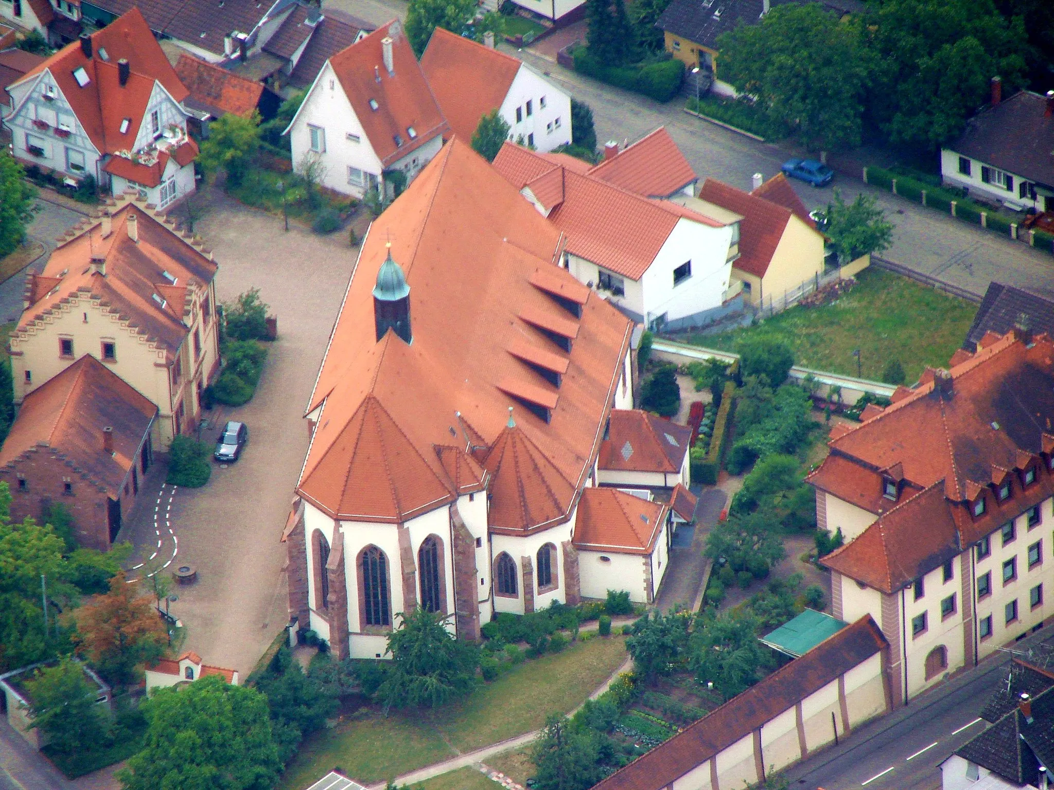 Photo showing: Luftbild-Aufnahme vom Kloster Maria Bickesheim