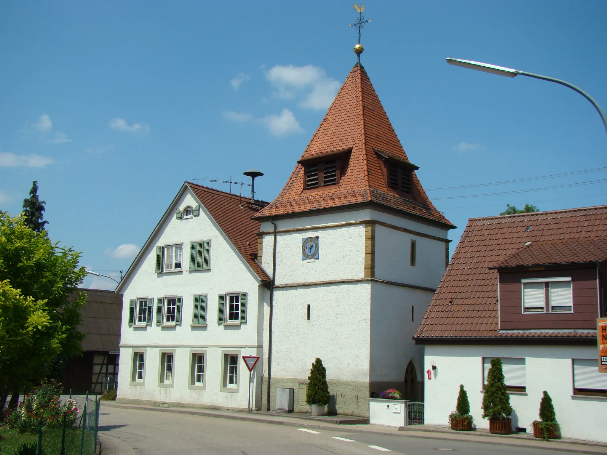 Photo showing: Kirchturm in Bretzfeld-Dimbach