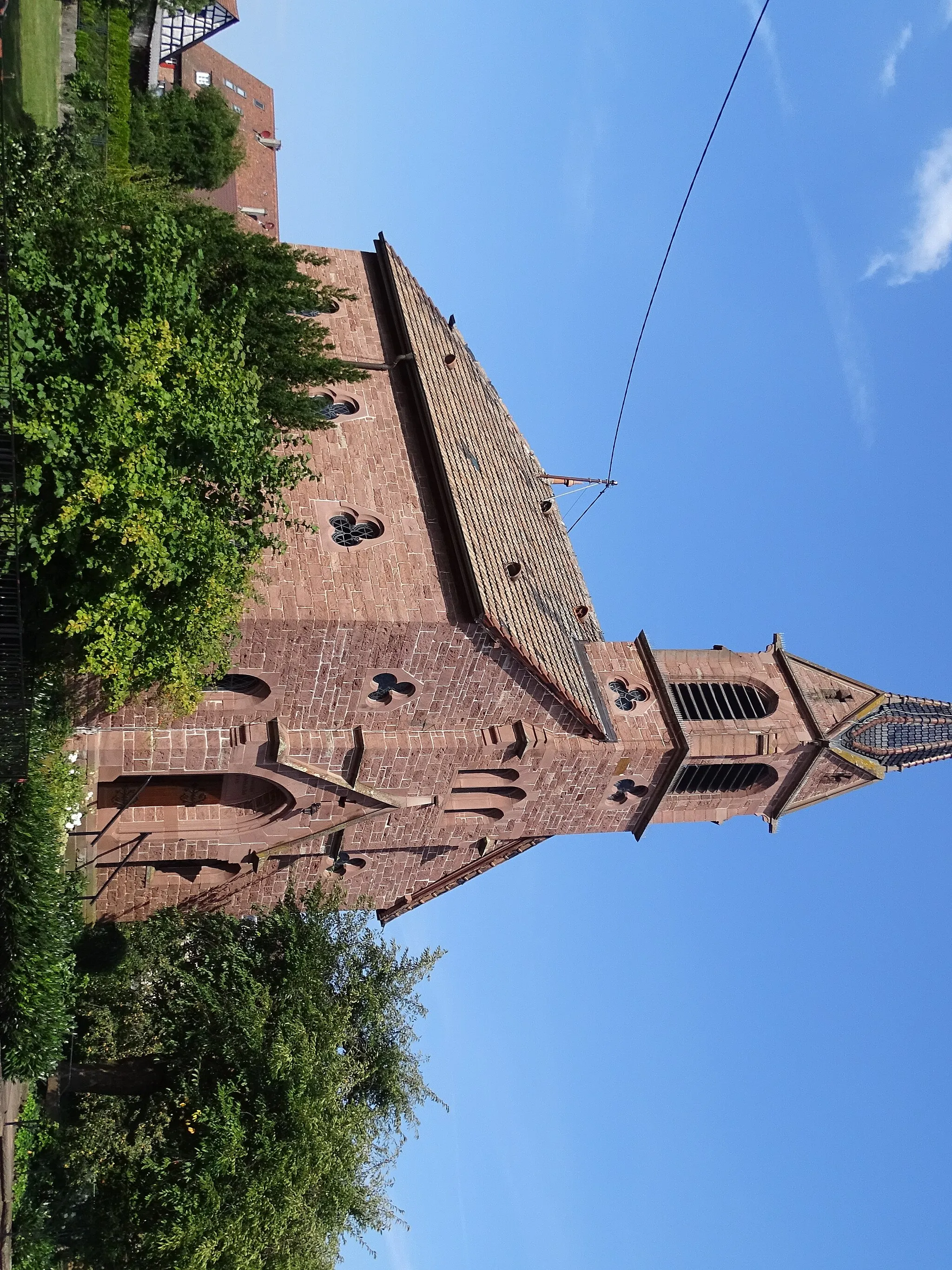 Photo showing: Protestant Friedenskirche in Tiefenbronn