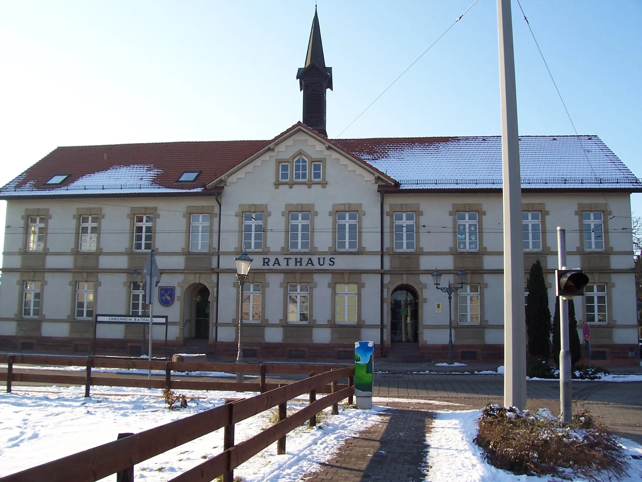 Photo showing: Linkenheim, Rathaus