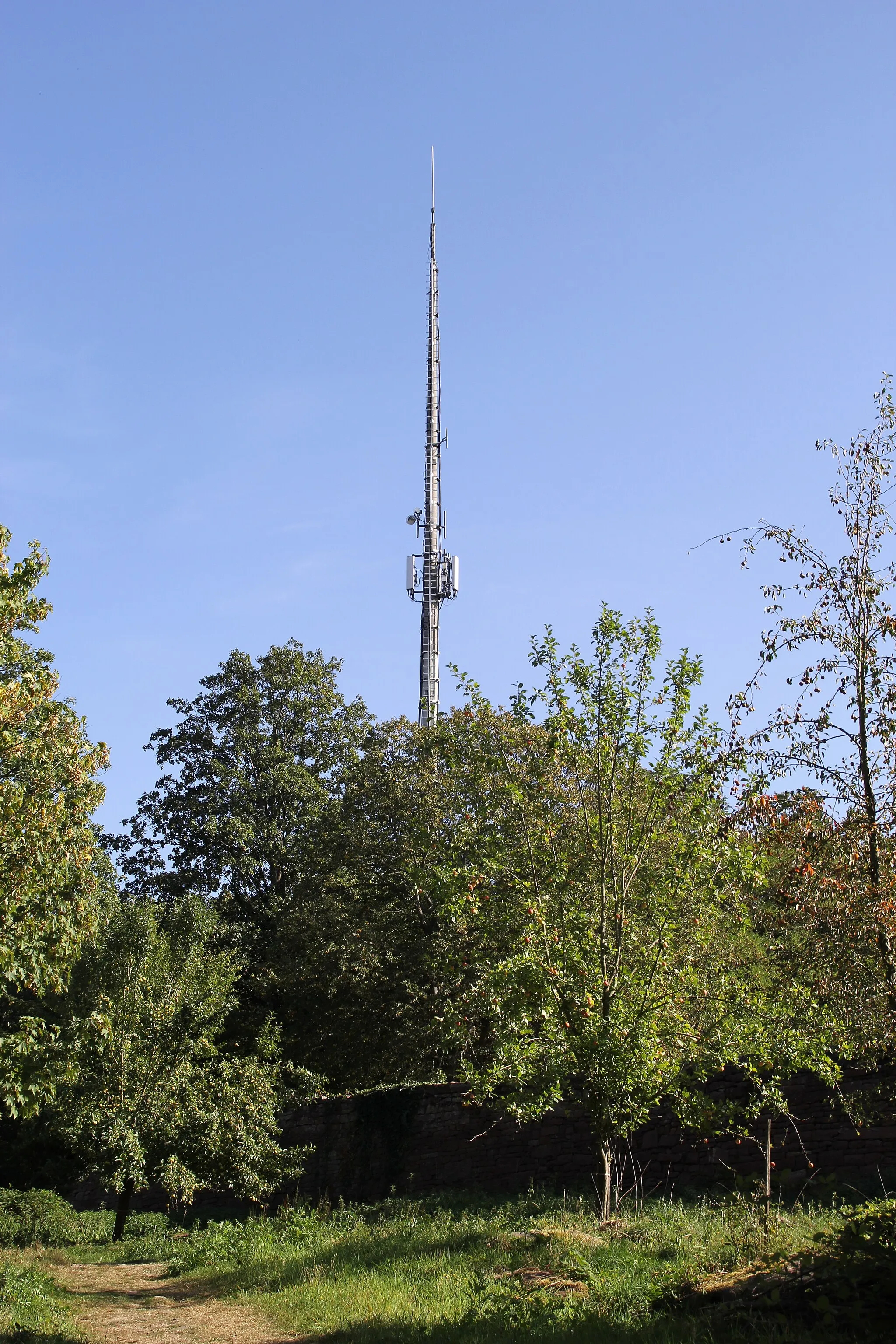 Photo showing: Sendemast am Kloster Engelberg bei Großheubach