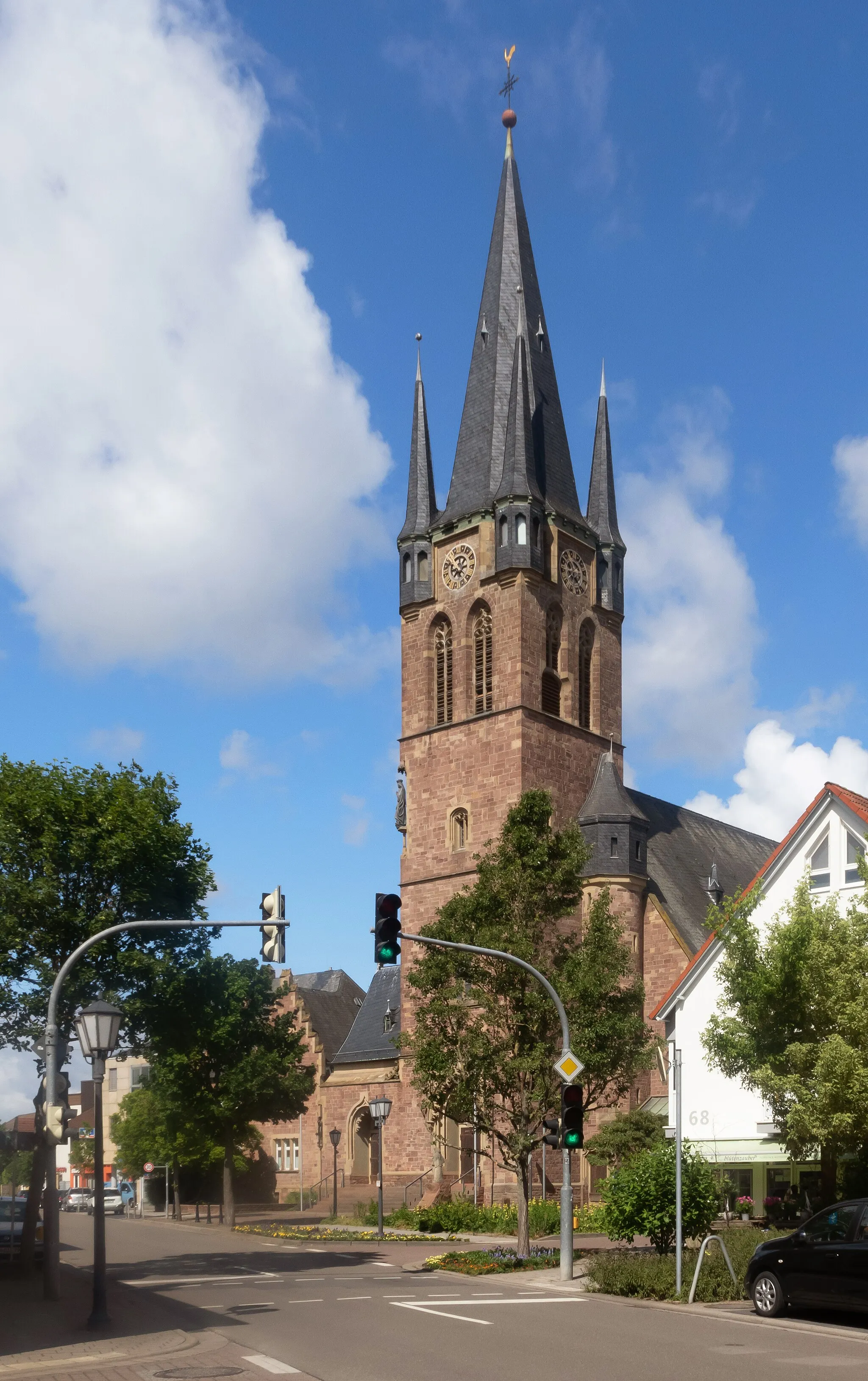 Photo showing: Reilingen, church: Kirche Sankt Wendelin