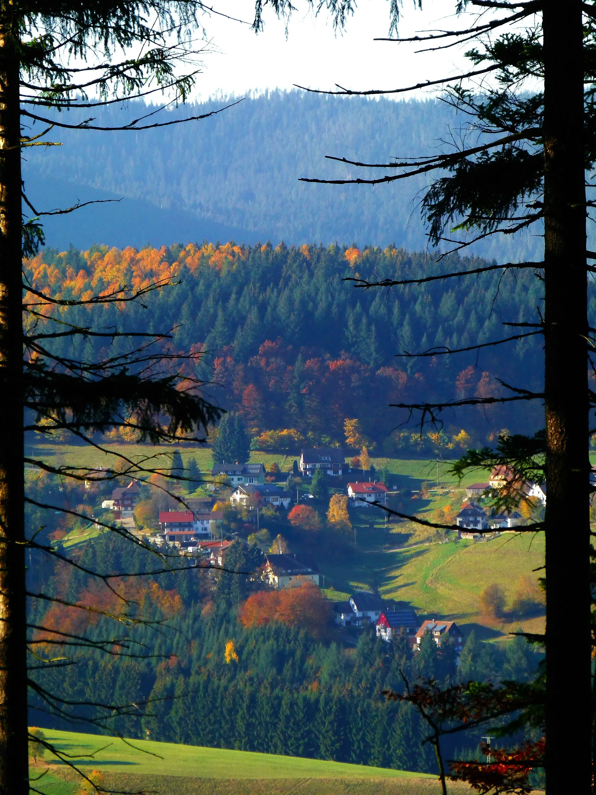 Photo showing: Blick auf Silberberg, Huzenbach, Baiersbronn