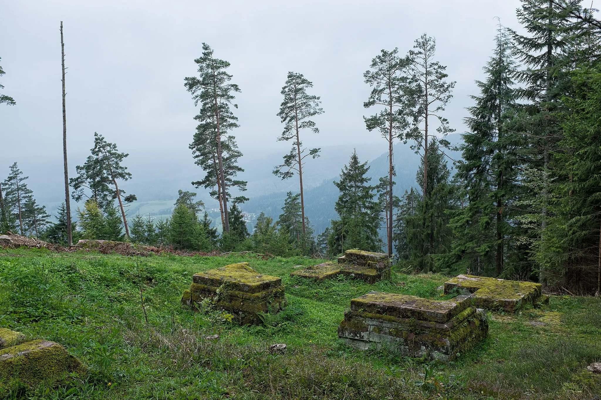 Photo showing: Blick über die Ruine Königswart ins Murgtal