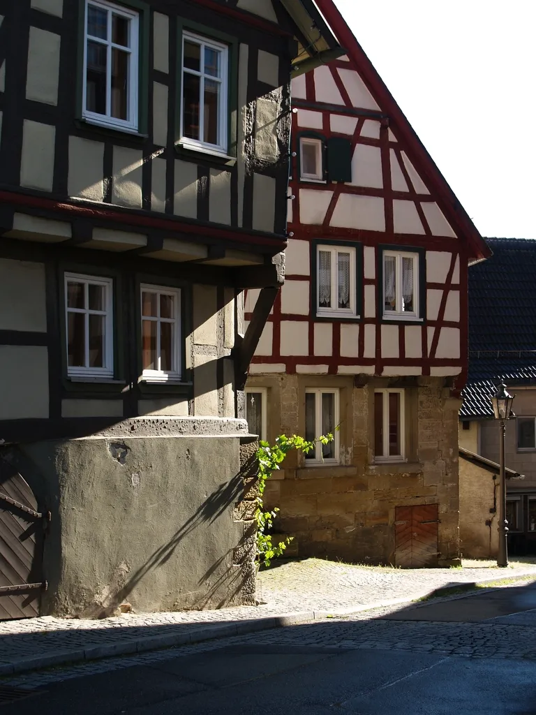 Photo showing: Frame houses at Marktstraße in Knittlingen