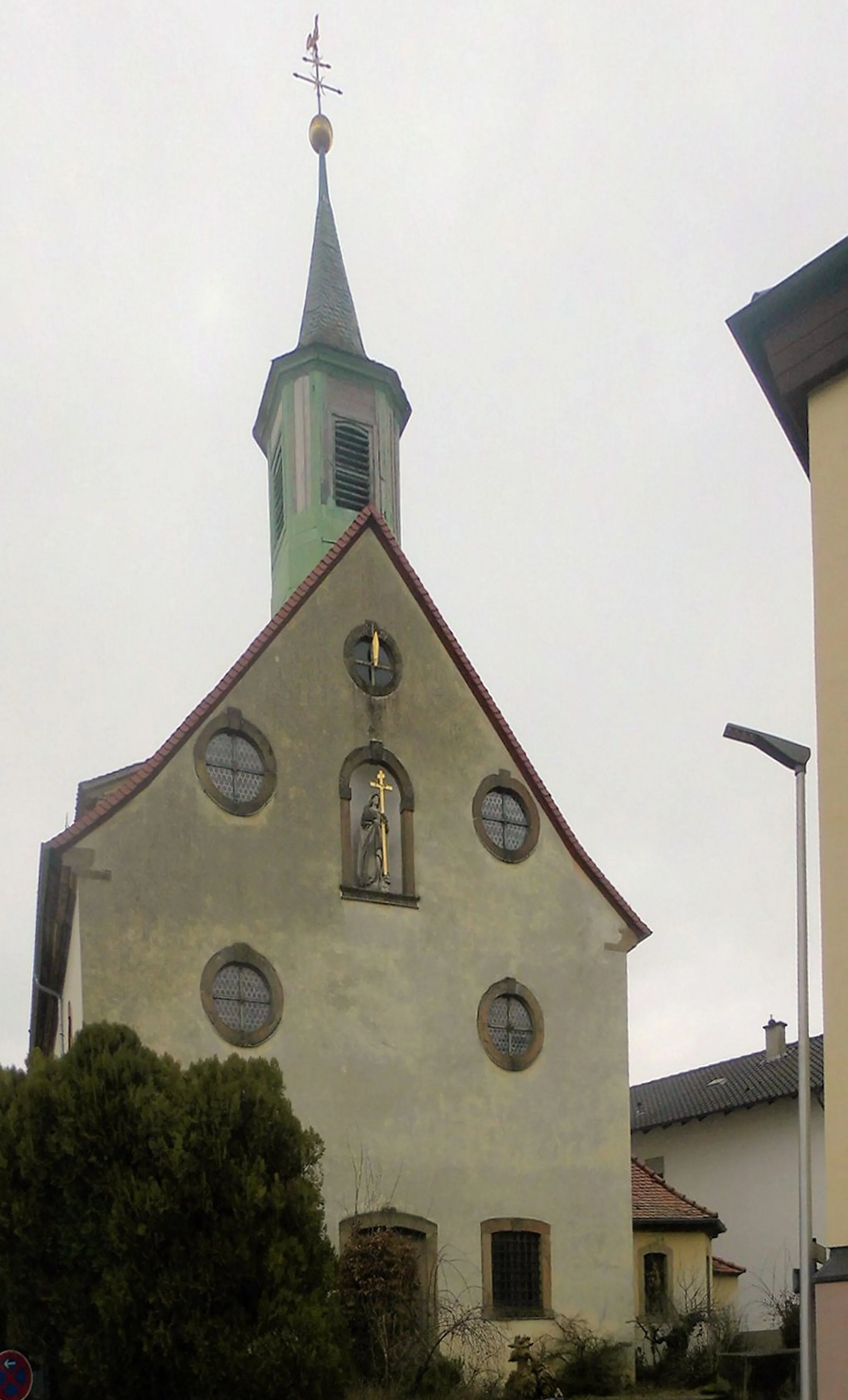 Photo showing: Heiligkreuz-Kirche in Büchig, Stadt Bretten, Landkreis Karlsruhe