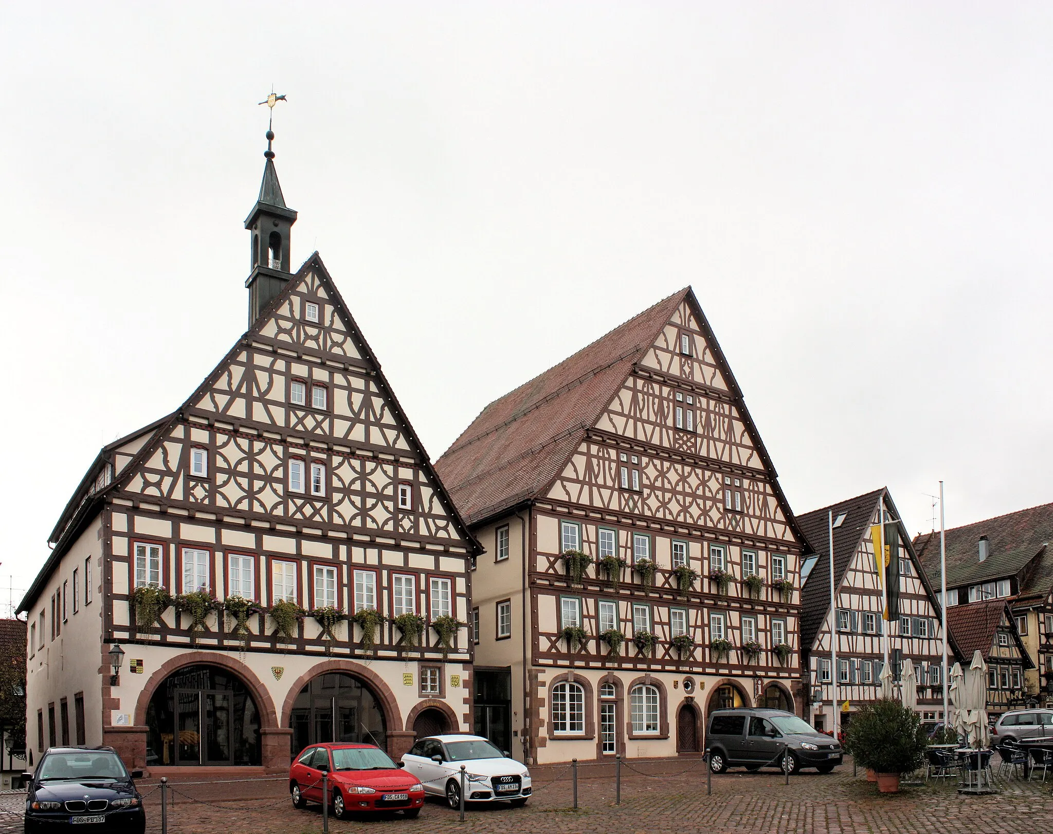 Photo showing: Dornstetten, the market square